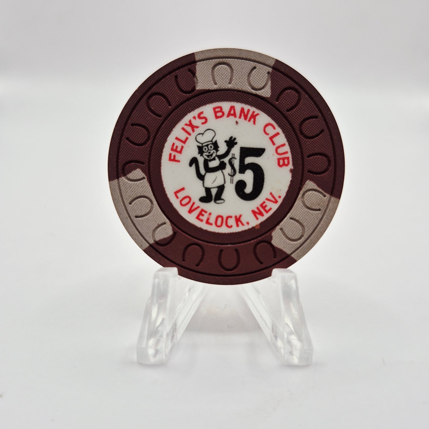Bank Club "Felix's" Casino Lovelock Nevada 1962 $5 Casino Chip N4373