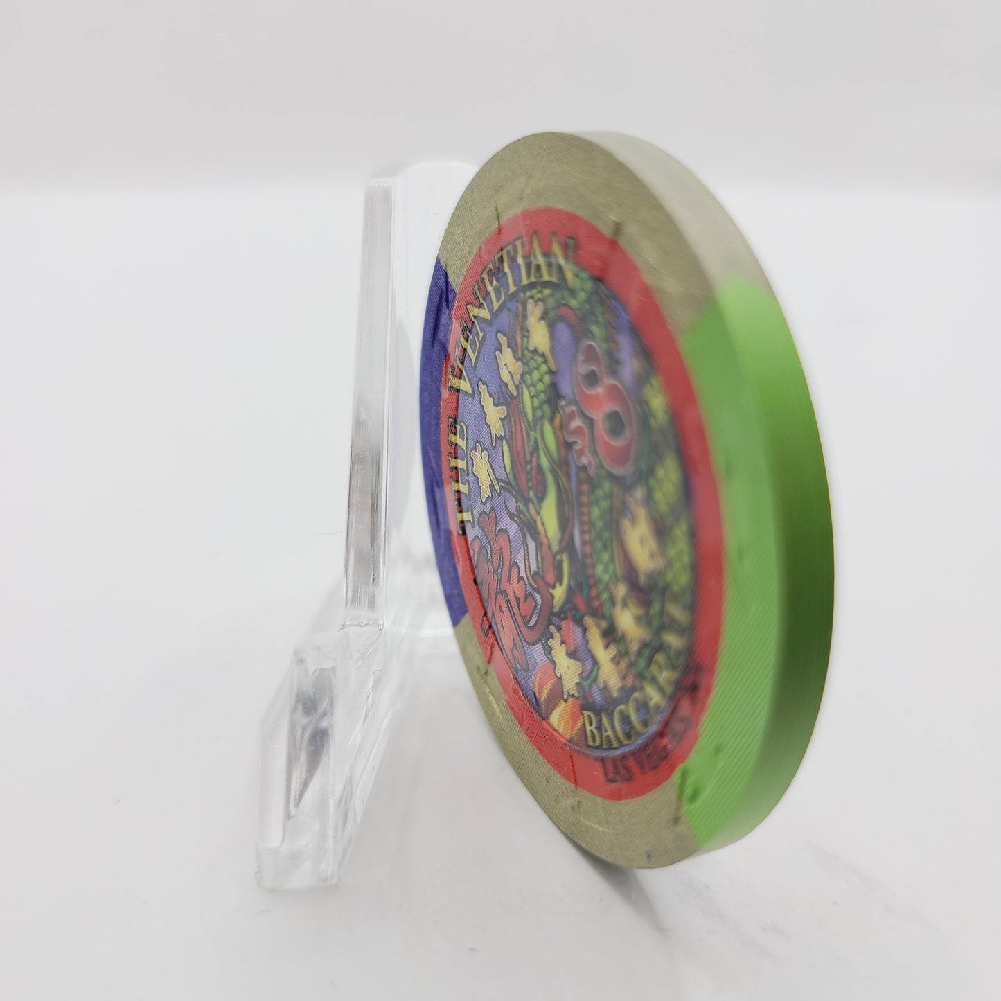 Venetian Resort Casino Las Vegas Nevada 2012 "Year of the Dragon" Baccarat $8 Casino Chip D0404