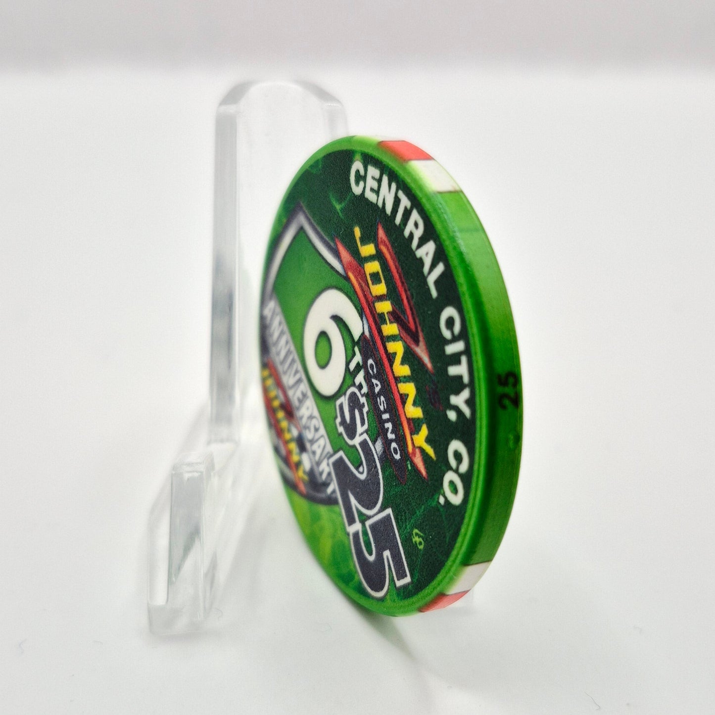 Johnny Z's Casino Central City Colorado 2016 6th Anniversary $25 Casino Chip