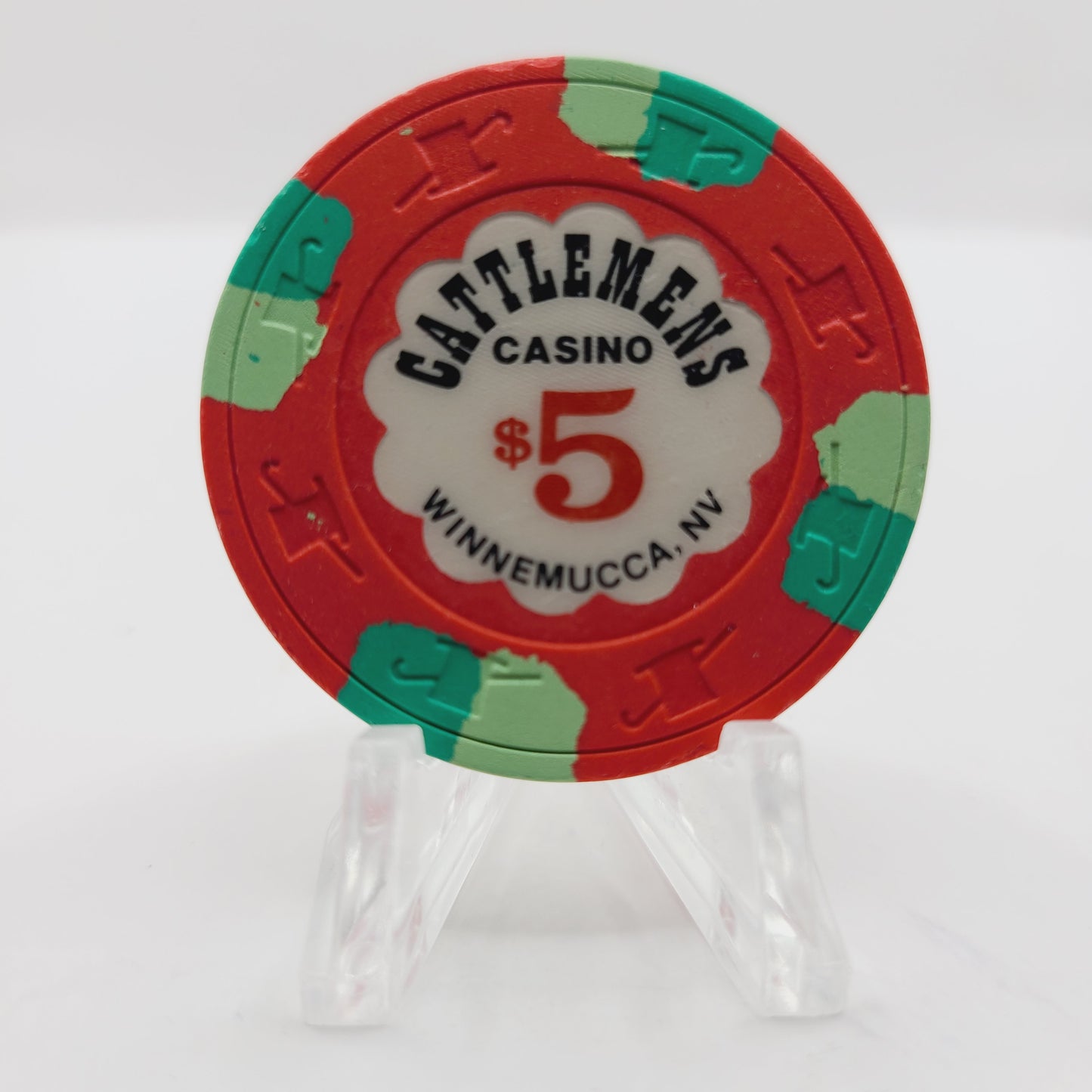 Cattlemens Casino Winnemucca Nevada 1985 $5 Casino Chip N2595