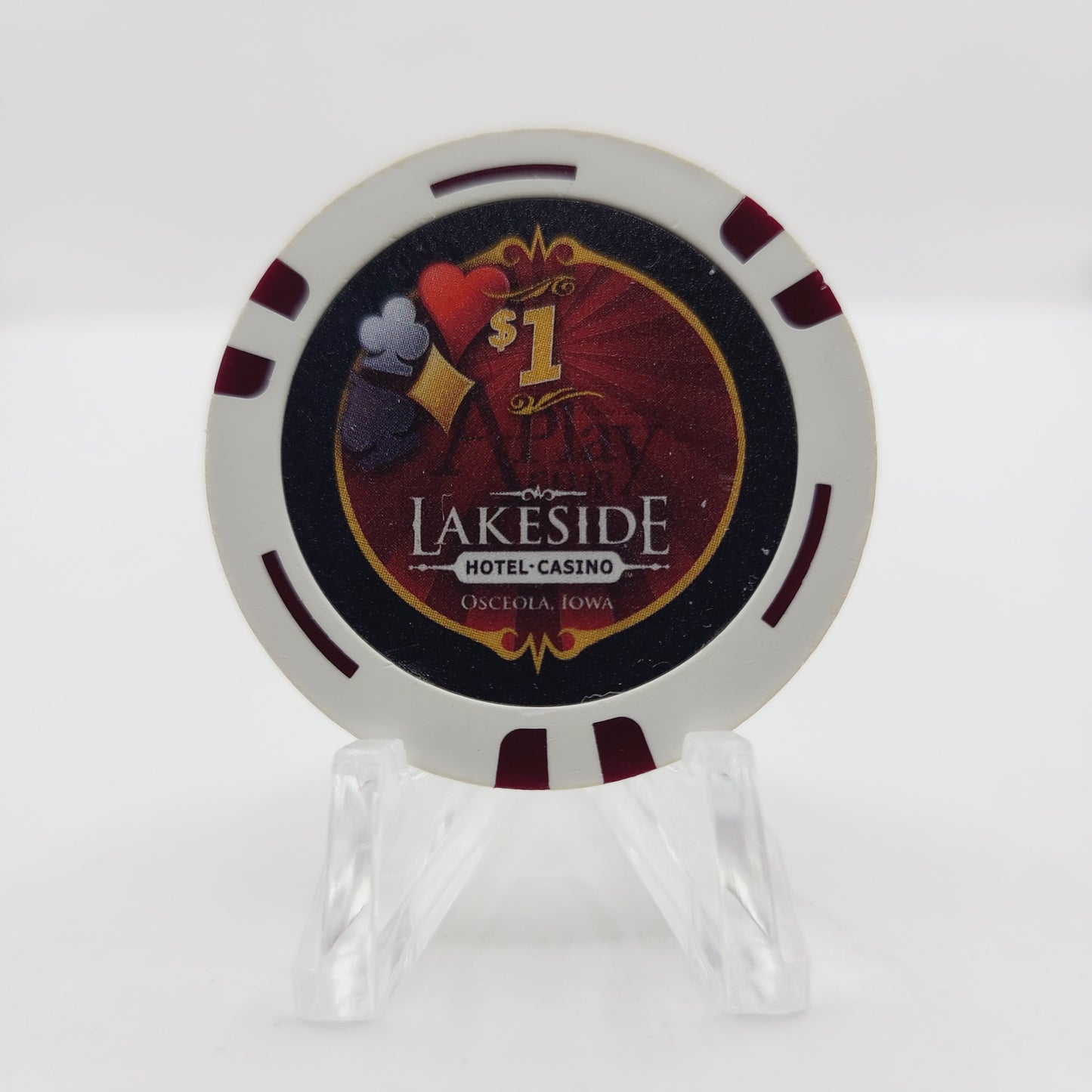 Lakeside Hotel Casino Osceola Iowa 2012 $1 Casino Chip