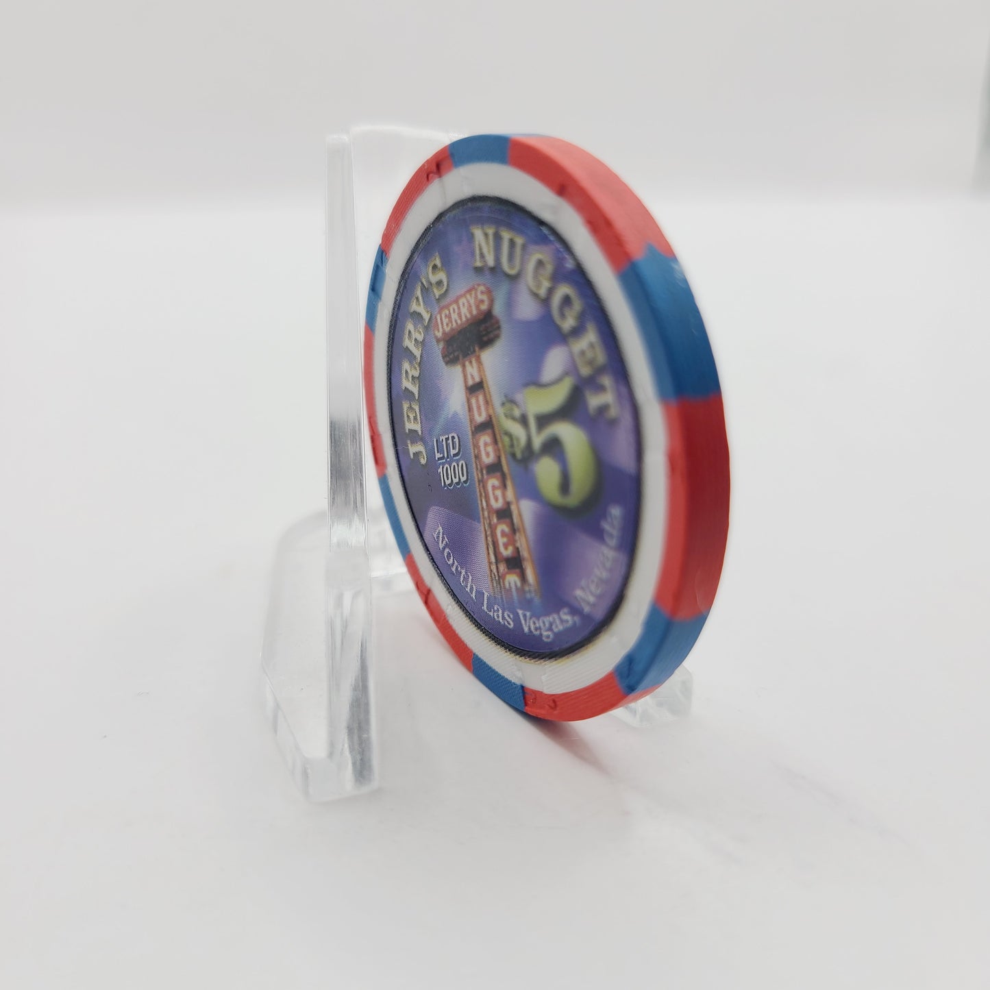 Jerry's Nugget Casino Las Vegas Nevada 2002 "Street Racer" $5 Casino Chip E1695 LTD 1000