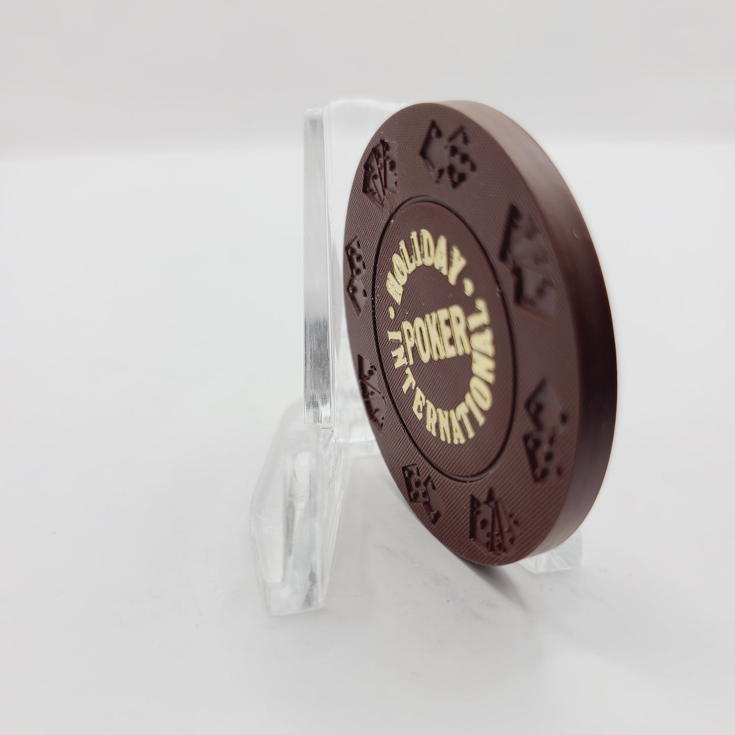 Holiday International Hotel Casino Brown 1977 POKER Casino Chip D0748