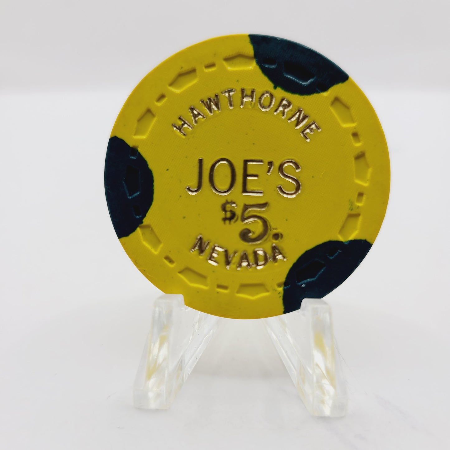 Joe's Tavern Casino Hawthorne Nevada 1962 $5 Casino Chip N6602