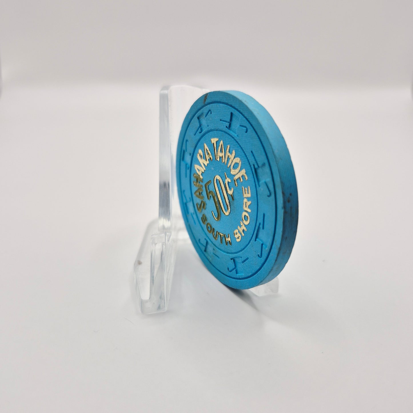 Sahara Tahoe Hotel Casino Lake Tahoe Nevada $.50 Casino Chip 1980's N5518