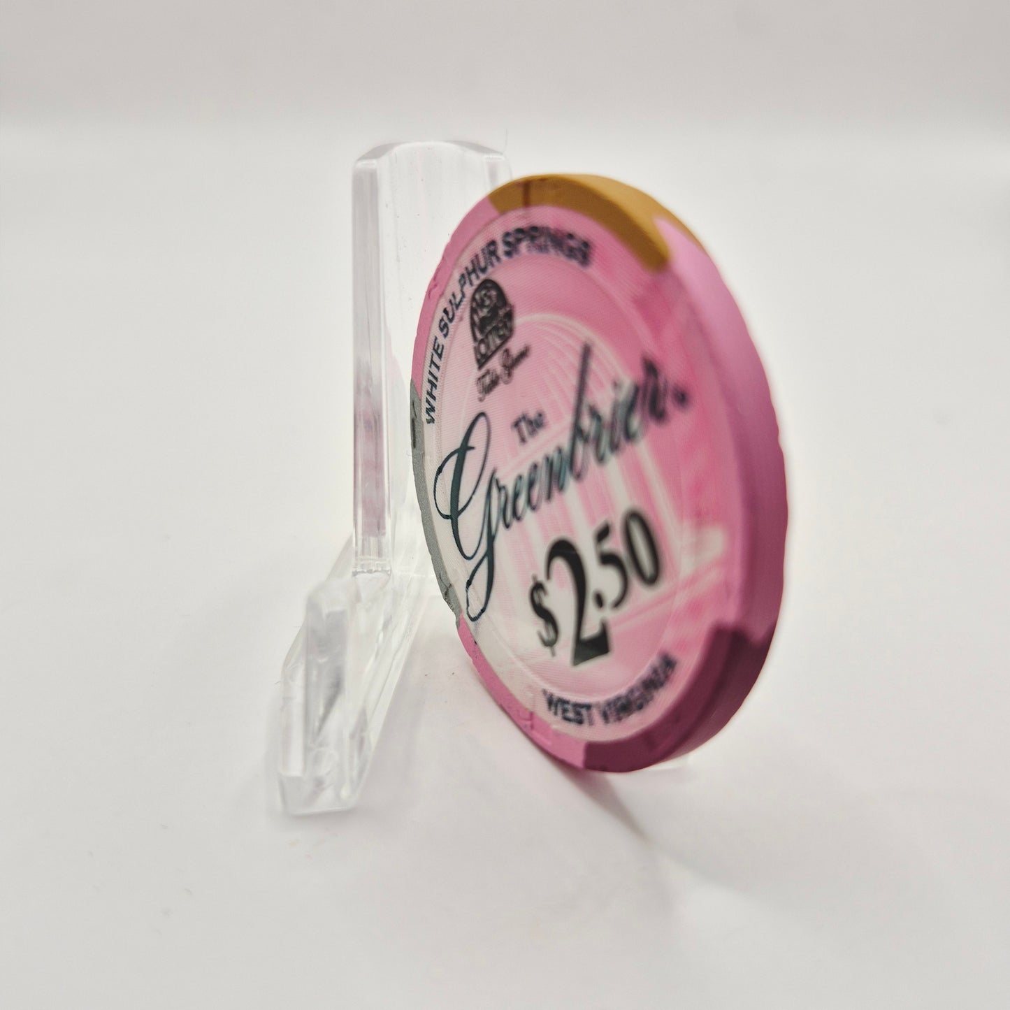 Greenbrier Resort Casino White Sulphur Springs West Virginia 2010 $2.50 Casino Chip