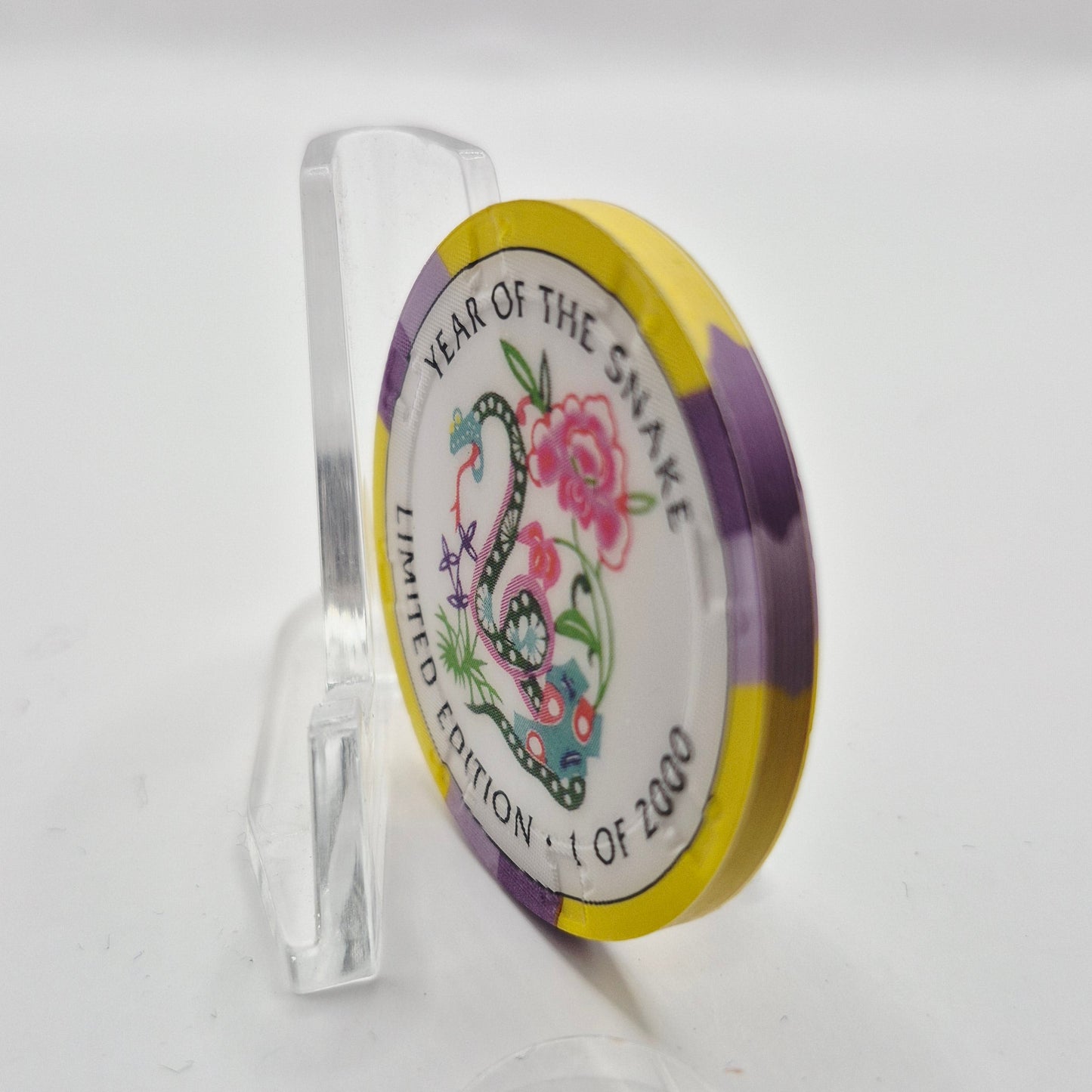 Crystal Park Casino Crystal City California 1996 Grand Opening 'Year of the Snake' $5 Casino Chip