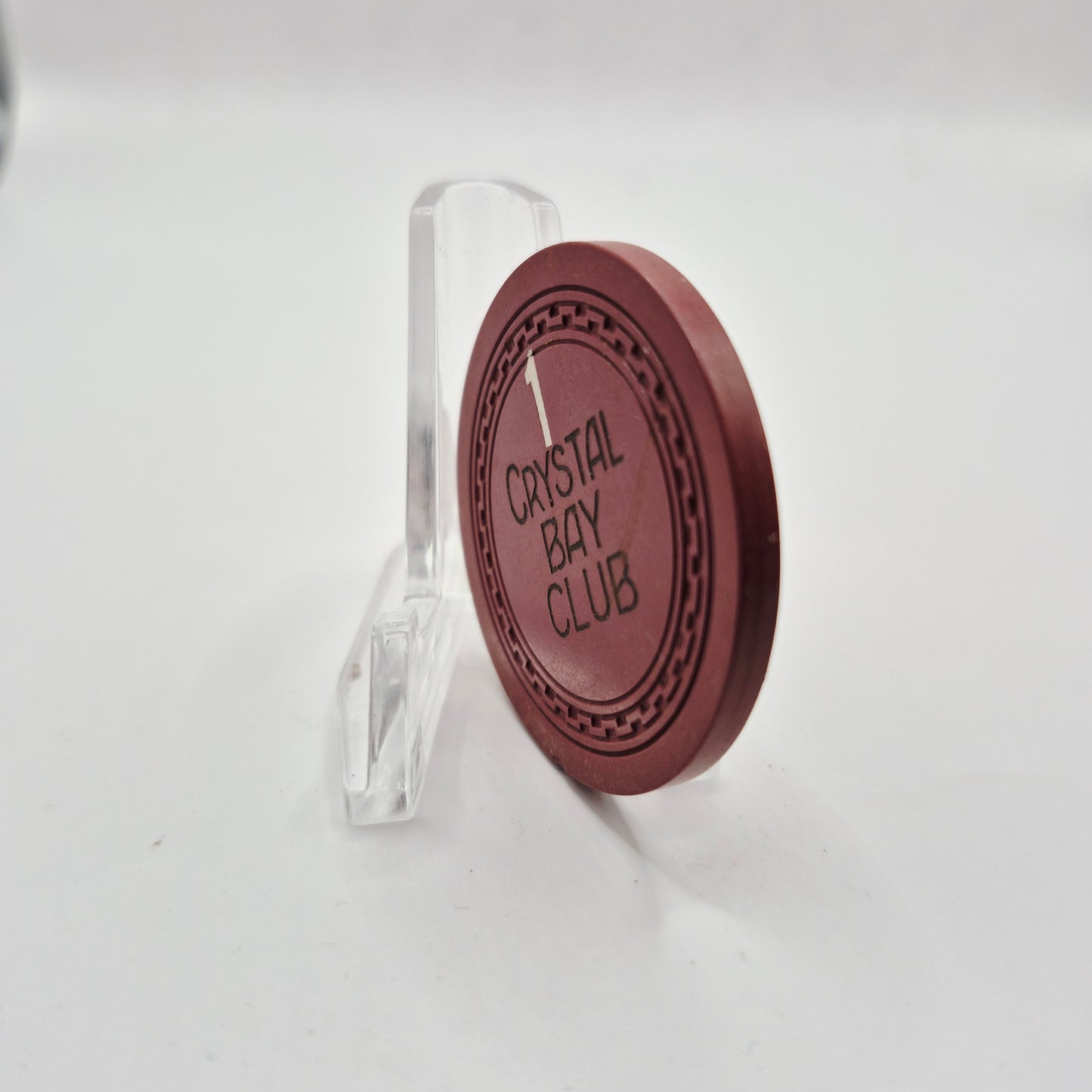 Crystal Bay Club Casino Crystal Bay Nevada Roulette 1 Chip 1953 N7901 *Brown