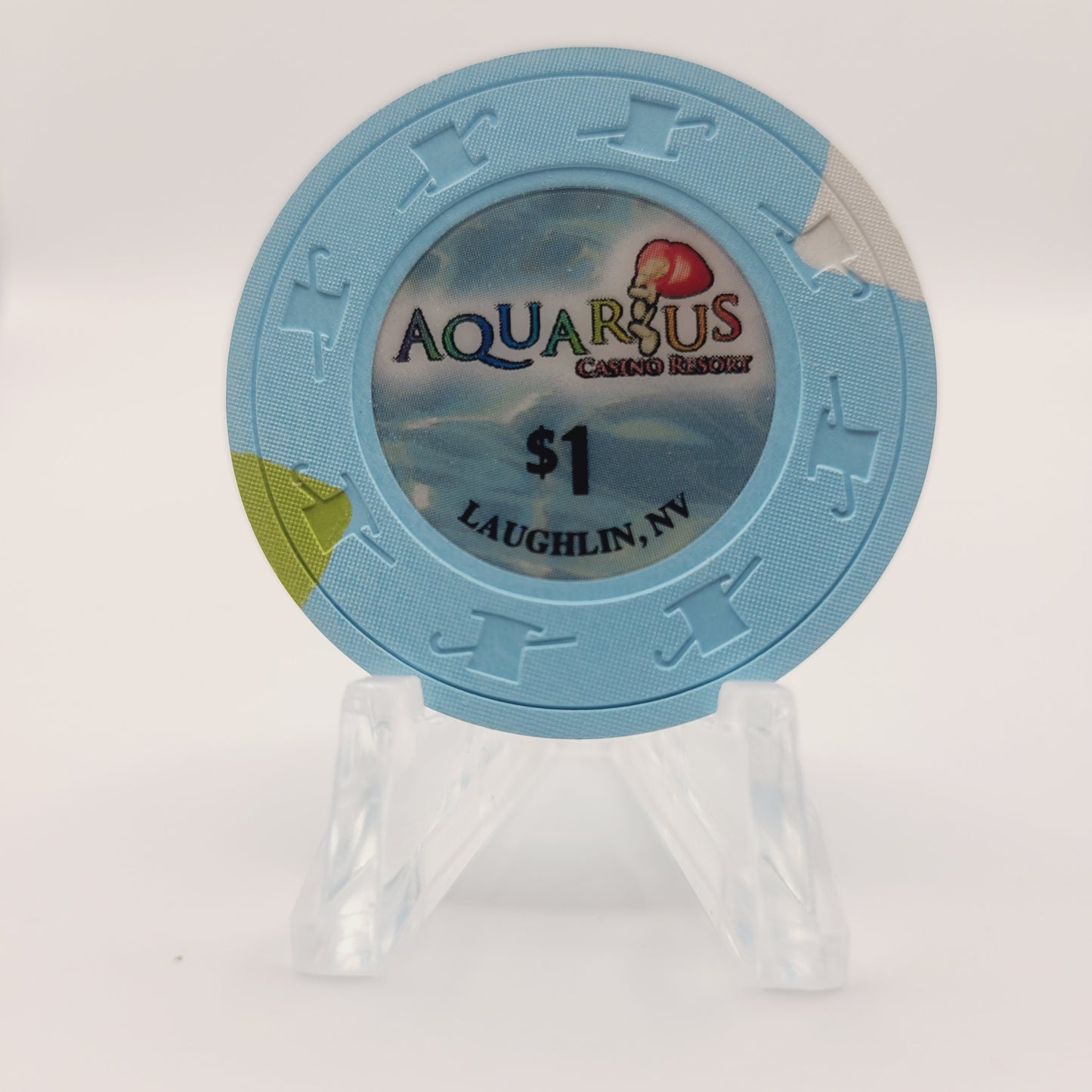 Aquarius Hotel Casino Laughlin Nevada 2011 $1 Casino Chip D0137