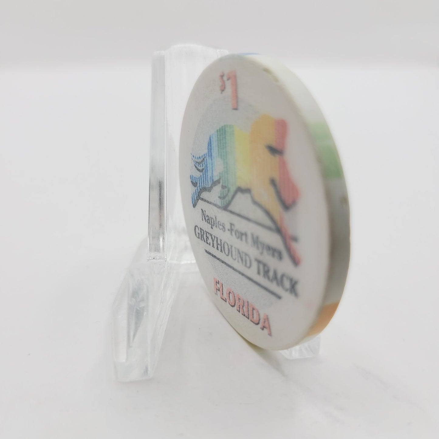 Naples-Fort Myers Greyhound Track Casino Bonita Springs Florida $1 Casino Chip