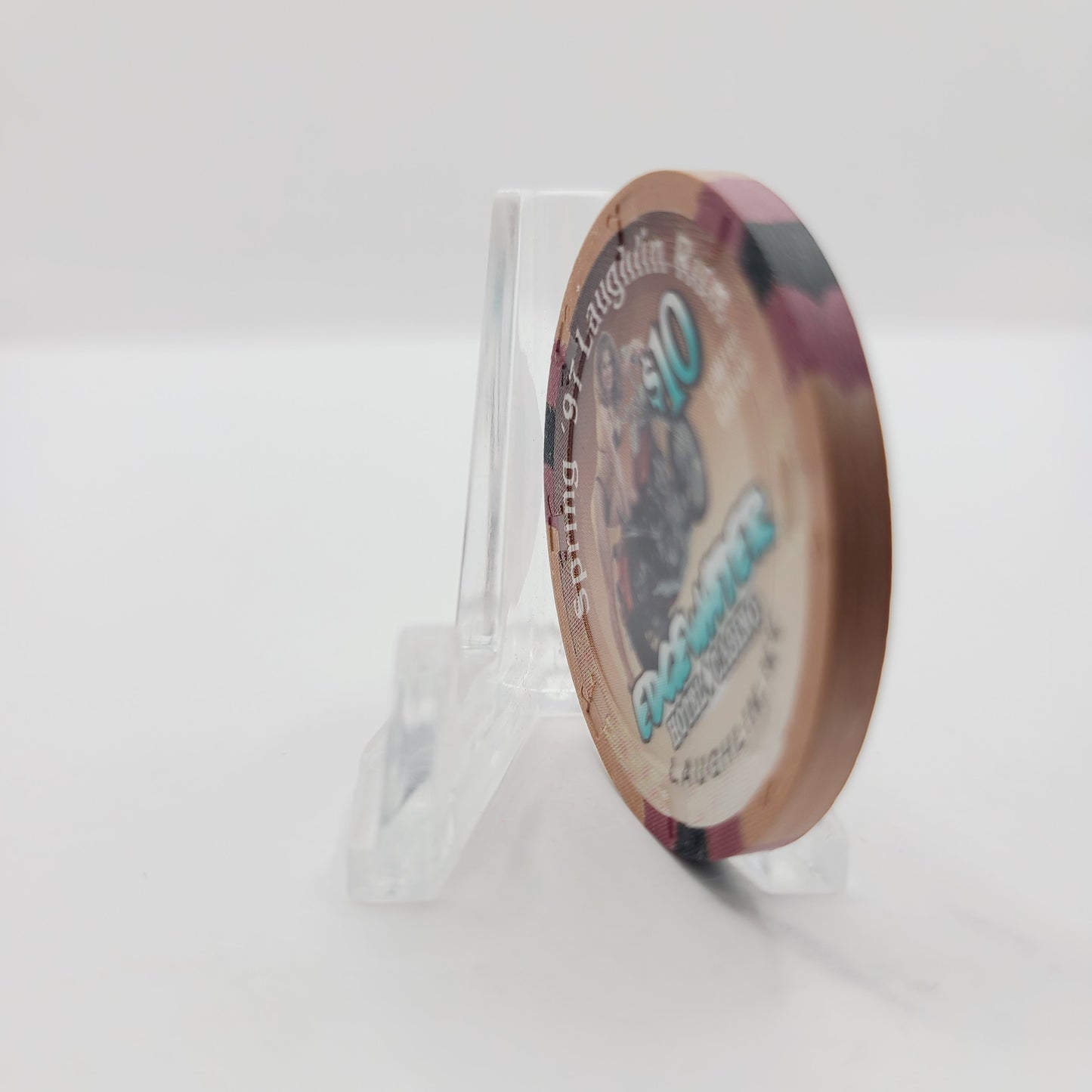 Edgewater Hotel Casino Laughlin Nevada "Spring Run 1997" $10 Casino Chip N9582