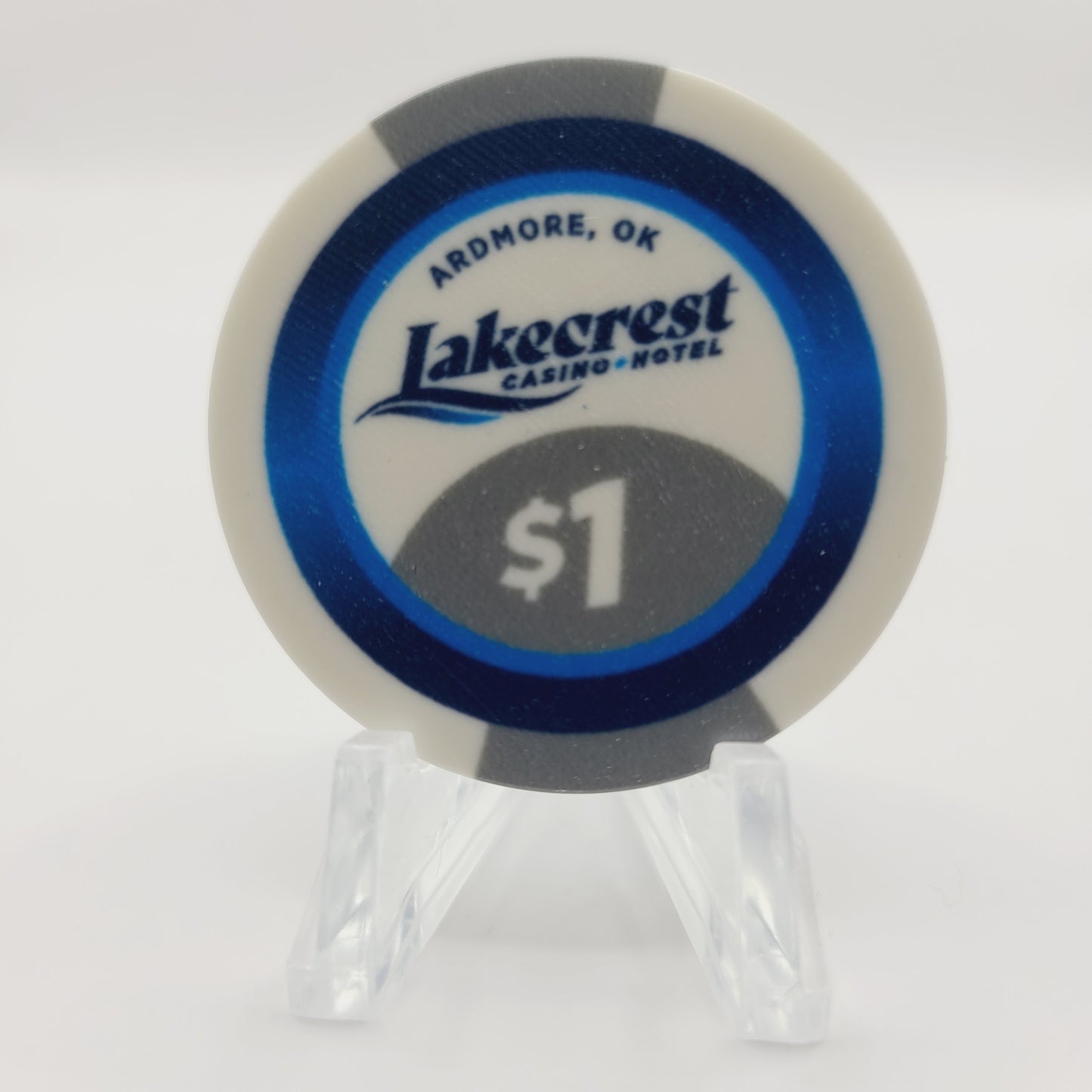 Lakecrest Hotel Casino Ardmore Oklahoma 2024 $1 Casino Chip "UNCIRCULATED"
