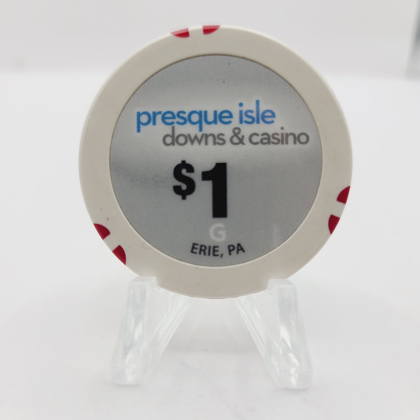 Presque Isle Downs & Casino "Racino" Erie Pennsylvania $1 Casino Chip