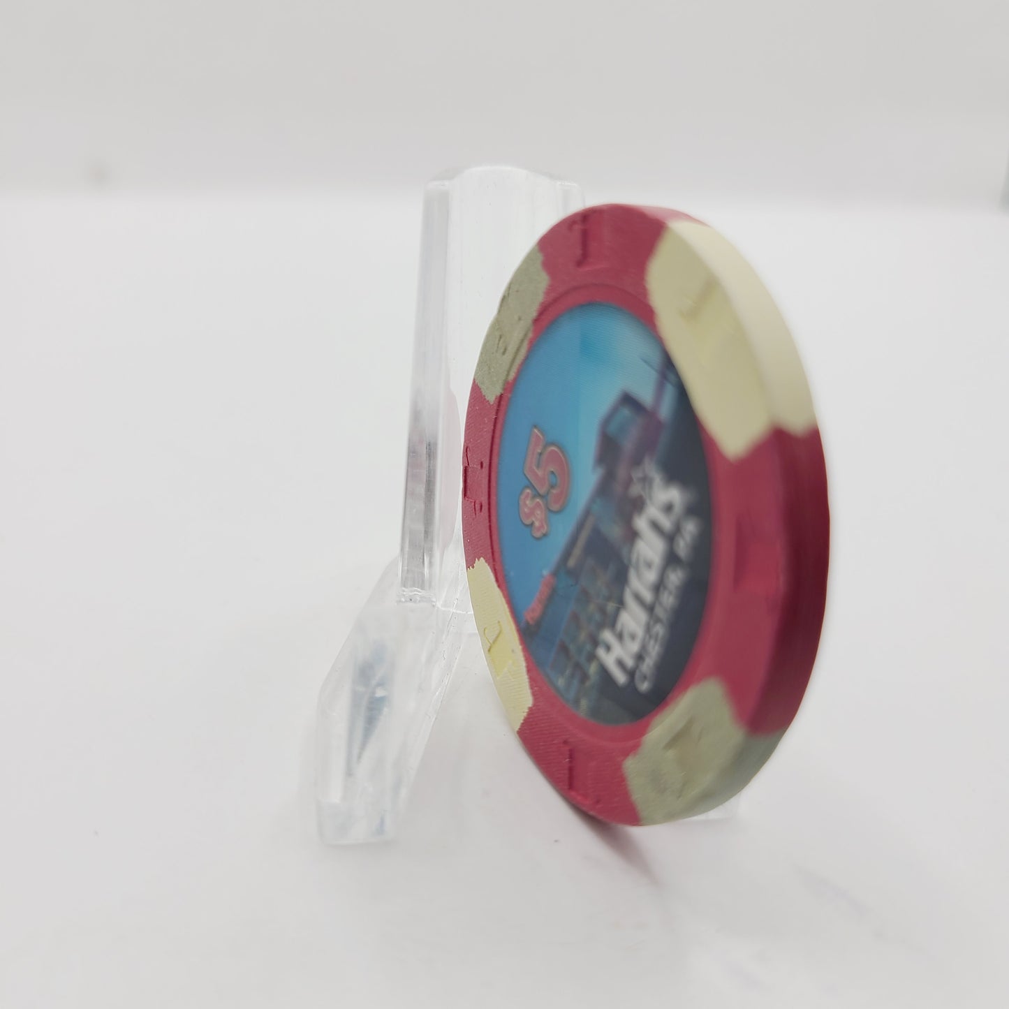 Harrah's Chester Casino & Racetrack Chester Pennsylvania 2010 $5 Casino Chip