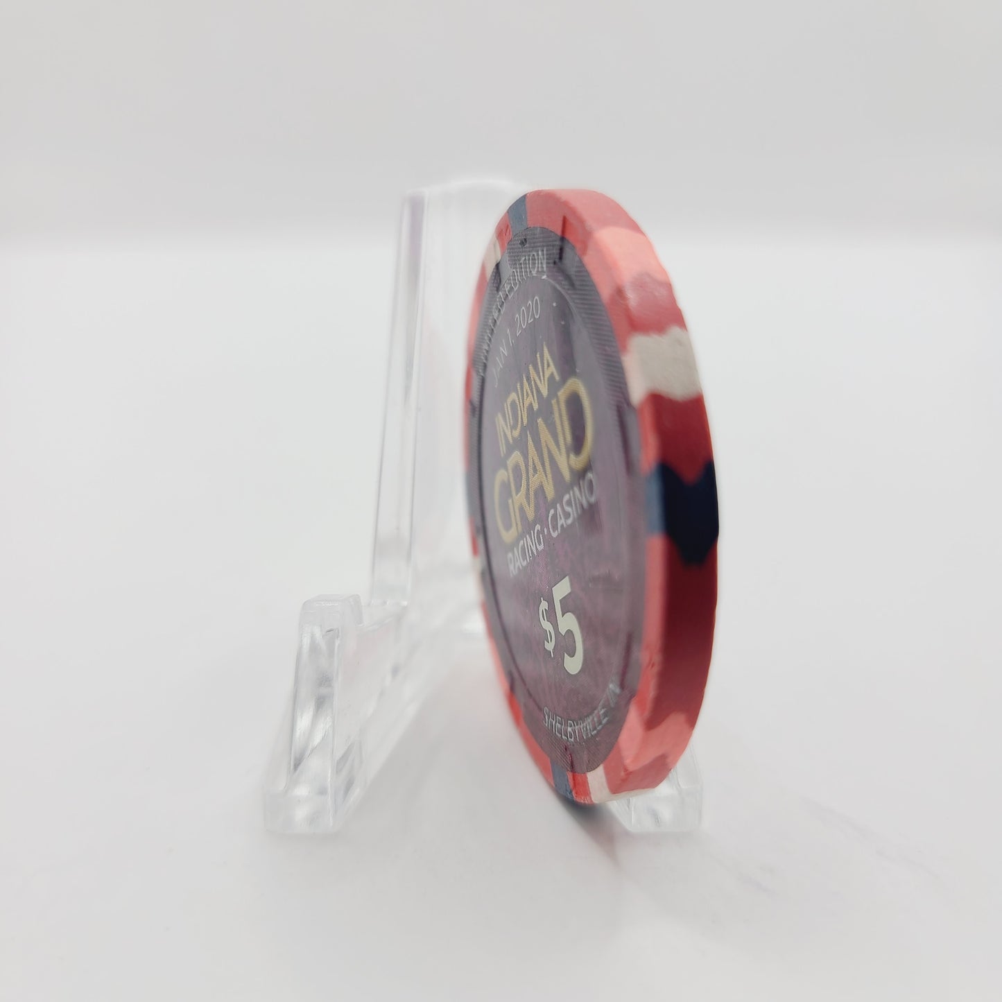 Indiana Grand Hotel Casino Shelbyville Indiana 2020 "New Year's Eve" $5 Casino Chip