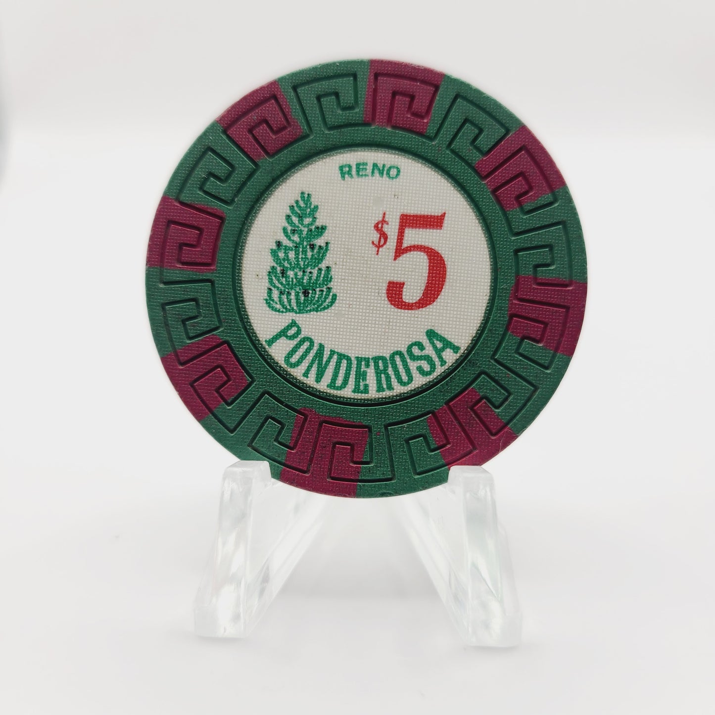 Ponderosa Hotel Casino Reno Nevada 1983 $5 Casino Chip N5461