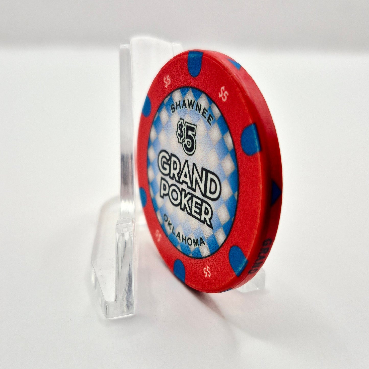 Grand Resort Casino Shawnee Oklahoma $5 'Poker Room' Casino Chip