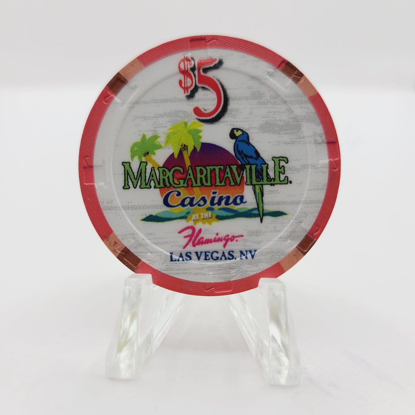 Flamingo Hotel Casino Las Vegas Nevada 2011 "It's 5 O'clock Somewhere" $5 Casino Chip D0297