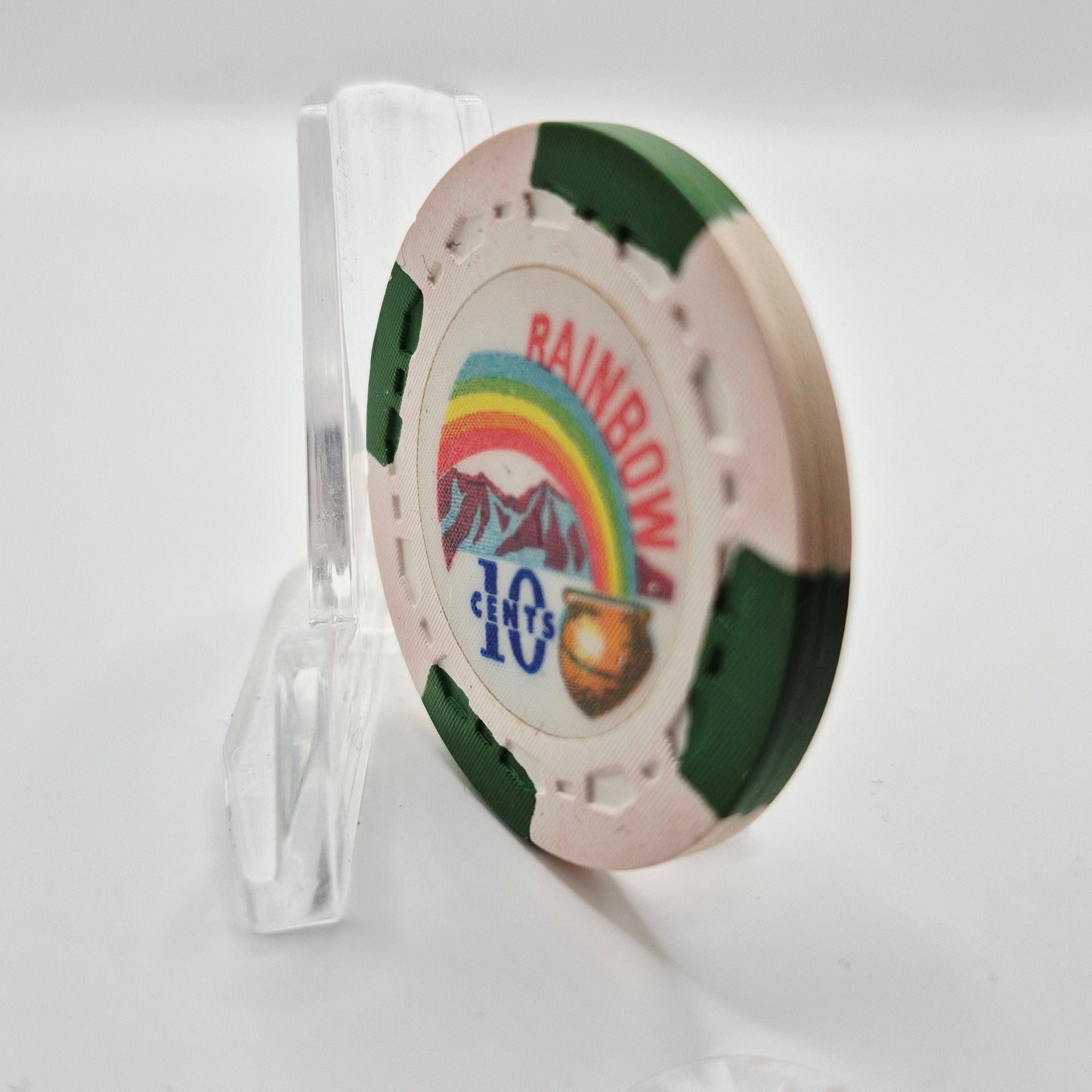 Rainbow Club Card Room Gardena California $.10 Casino Chip