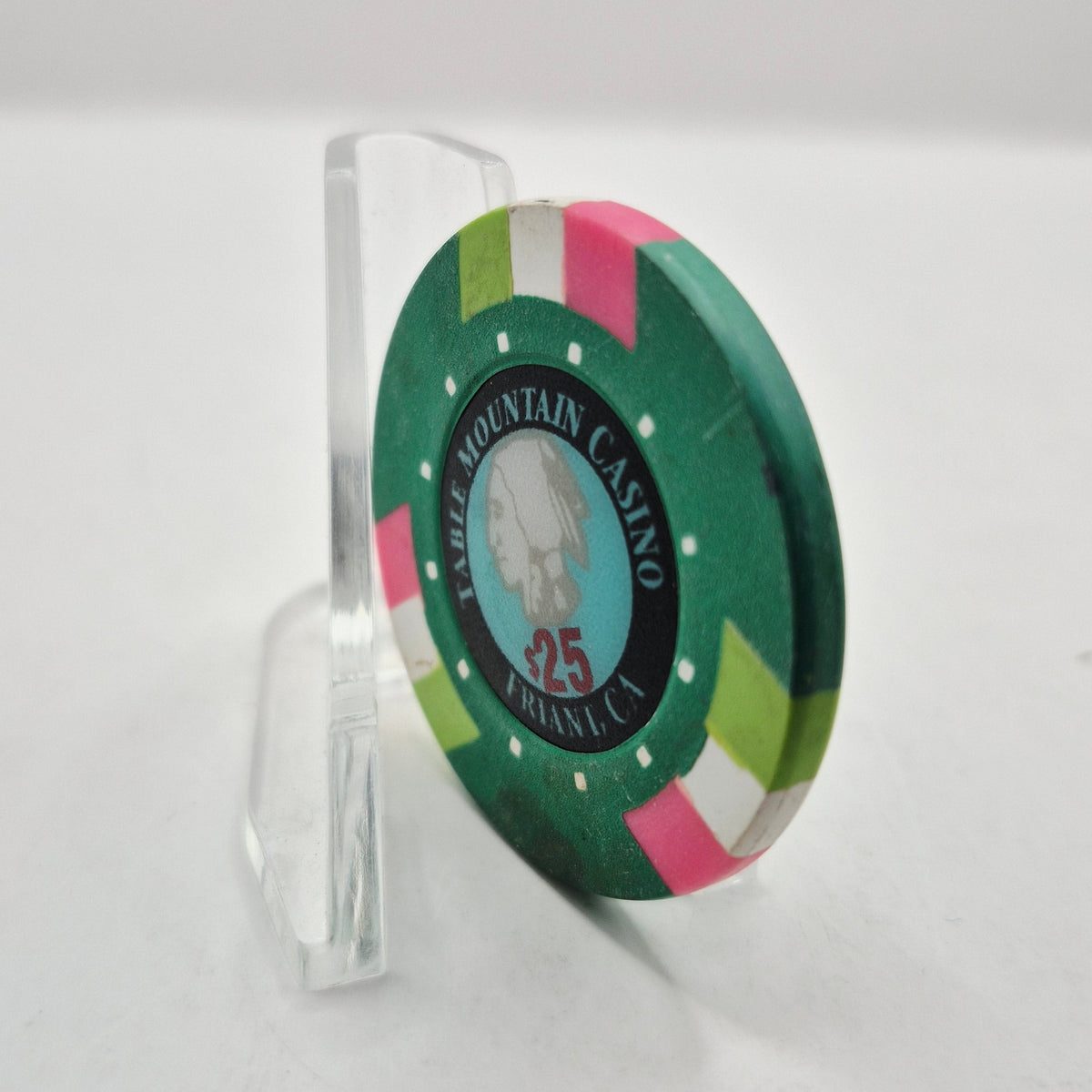 Table Mountain Casino Resort Friant California $25 'Manufacturer Sample' Casino Chip *Never used in the casino