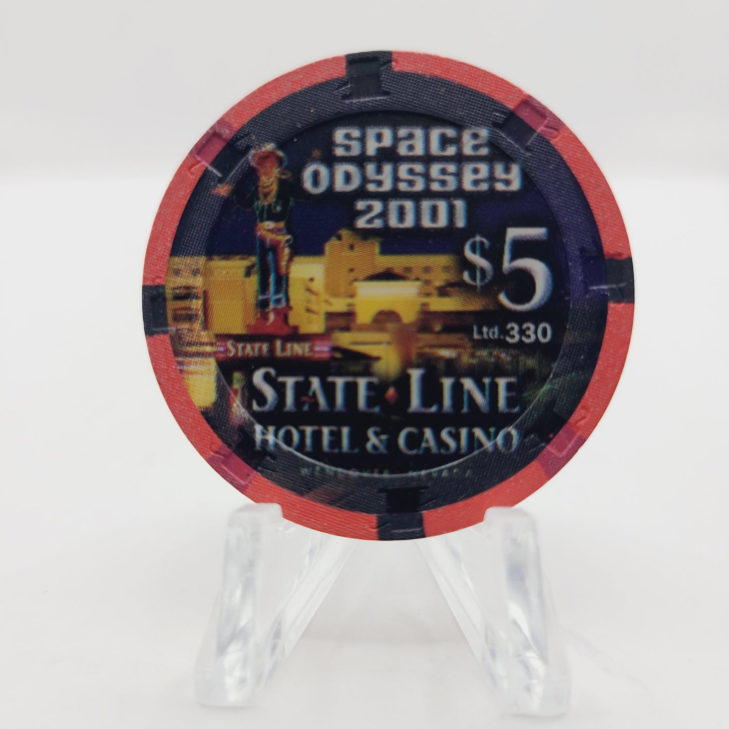 The Silver Smith Casino Resort Wendover Nevada "Space Odyssey 2001" $5 Casino Chip V6687 LTD 170