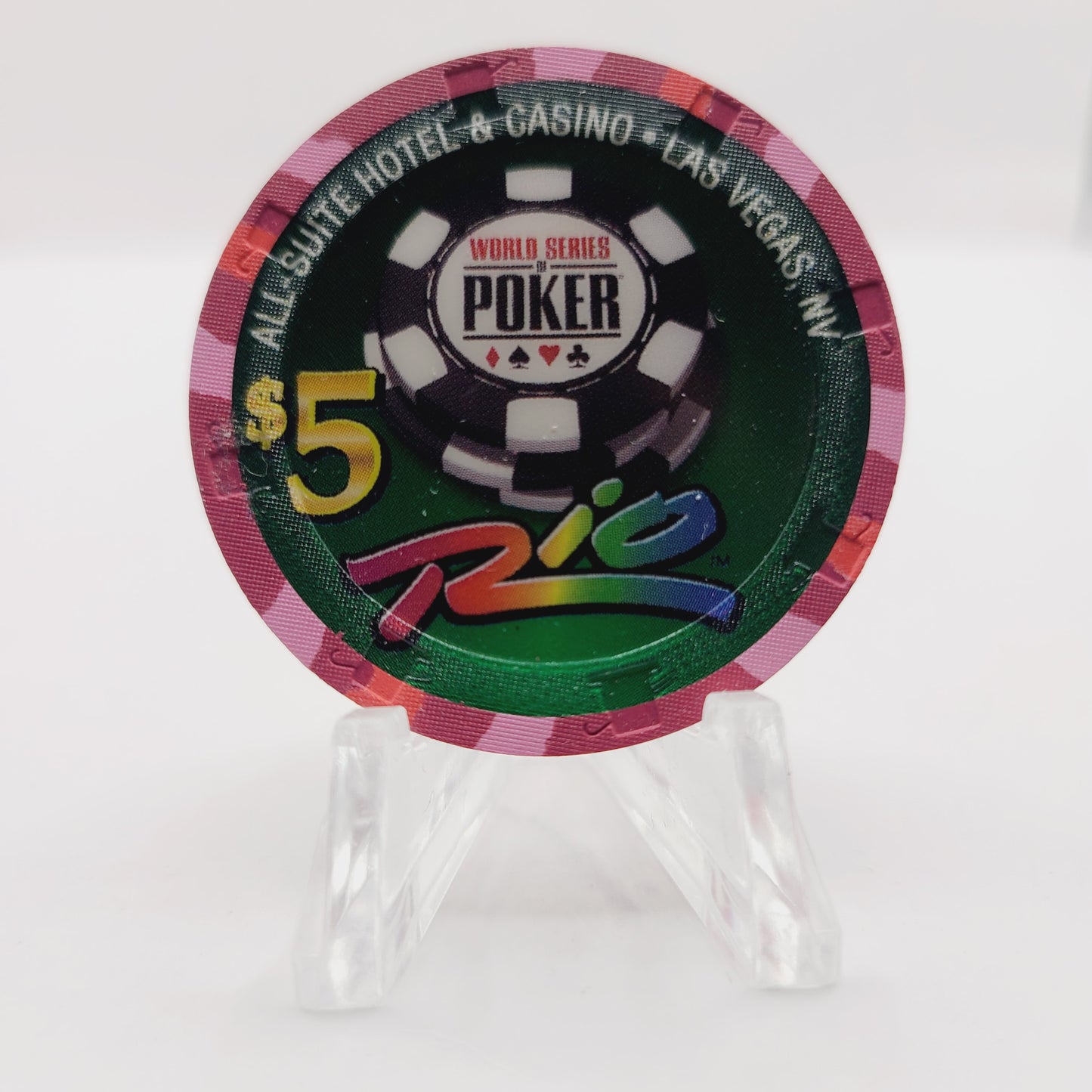 Rio Hotel Casino Las Vegas Nevada 2007 WSOP "Full Boat" $5 Casino Chip E6373