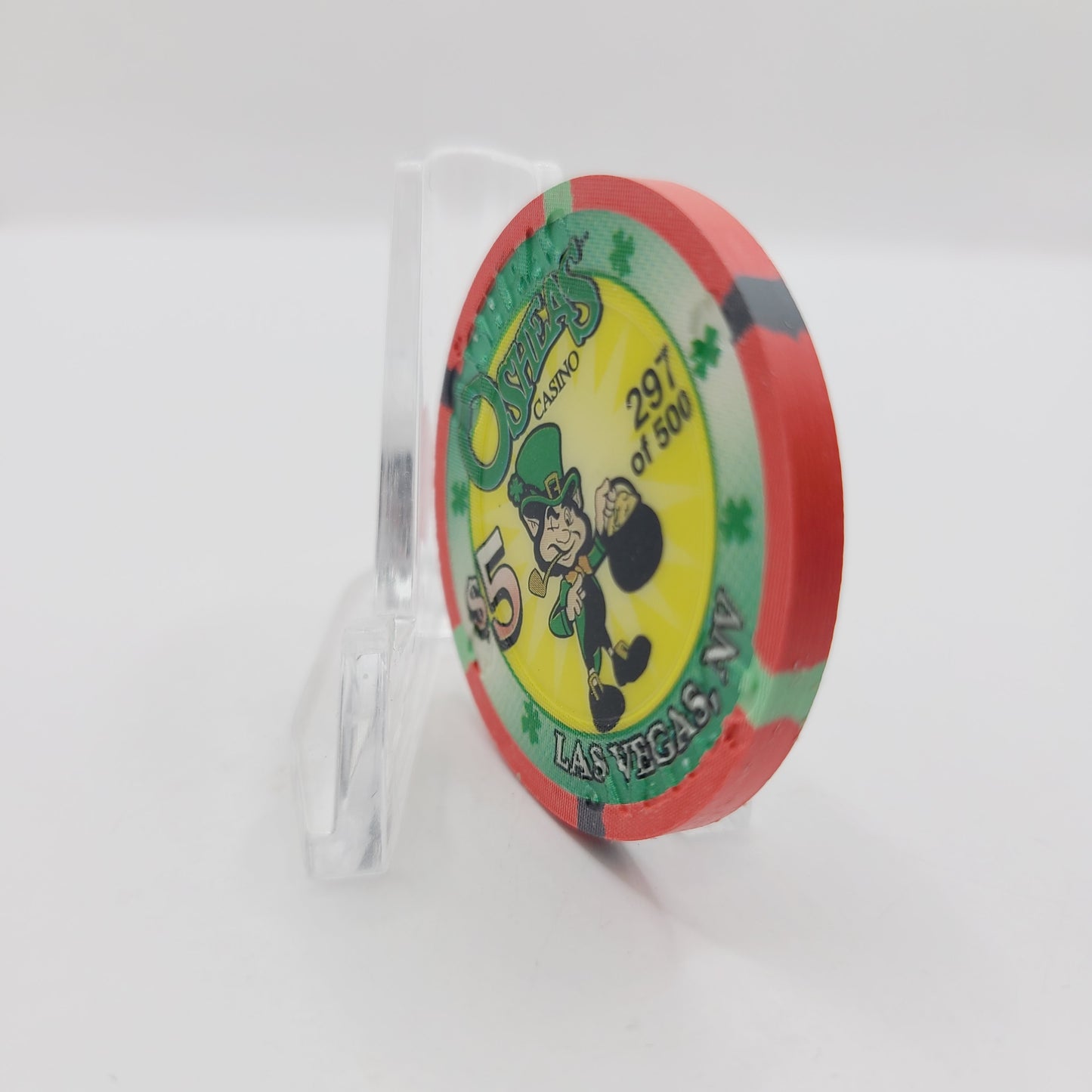 O'Shea's Casino Las Vegas Nevada 2001 "1955 Chevy 210" $5 Casino Chip V9312 LTD 500 #365