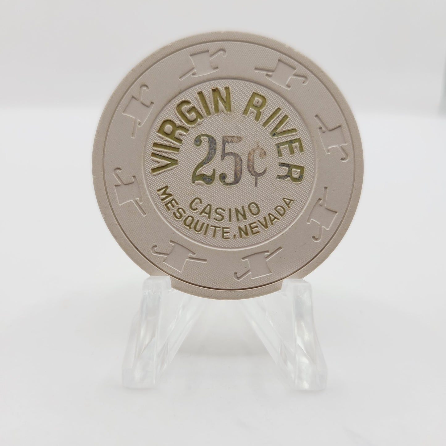 Virgin River Hotel Casino Mesquite Nevada 1990 $.25 Casino Chip N3396