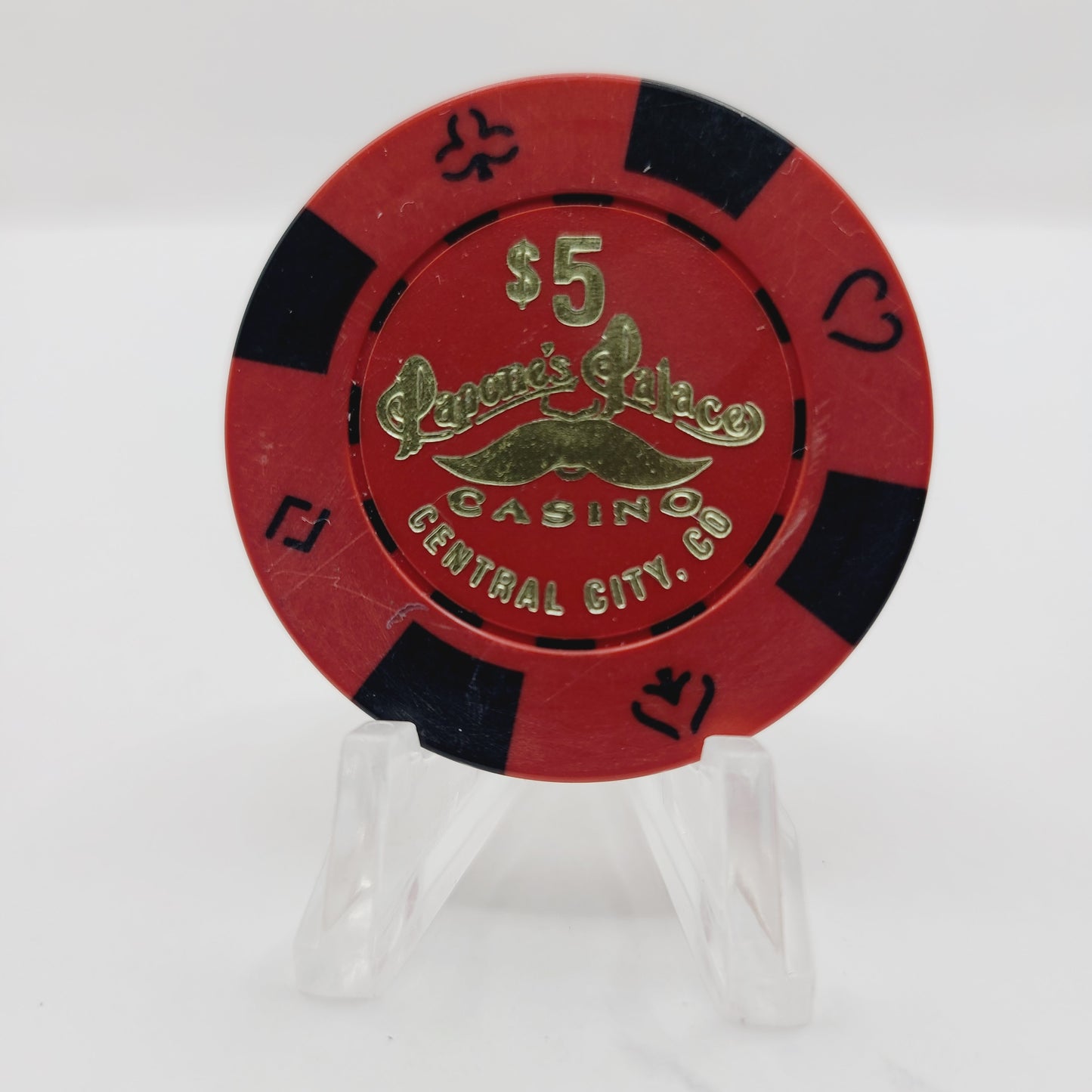 Papone's Palace Casino Central City Colorado $5 Casino Chip