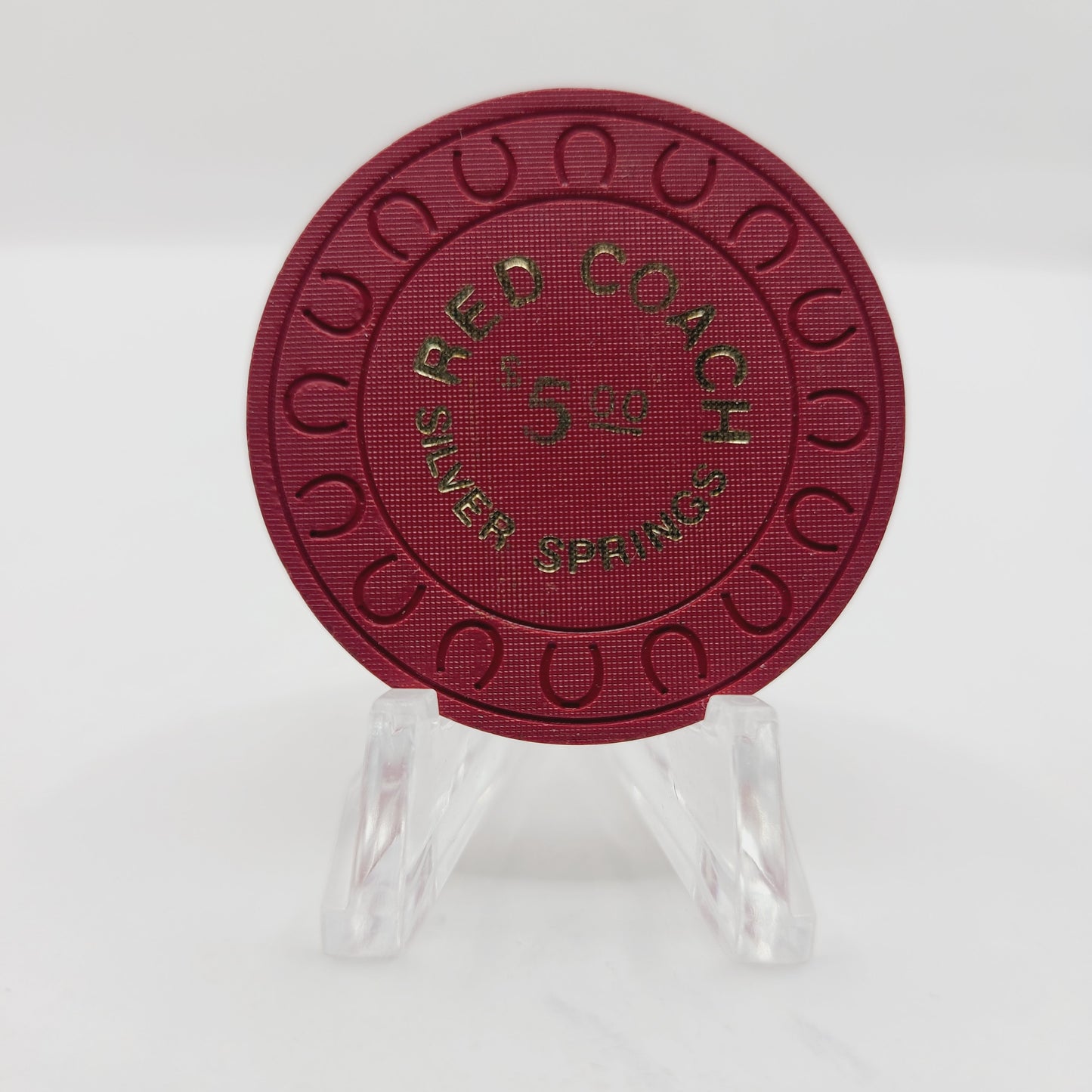 Red Coach Casino Silver Springs Nevada 1967 $5 Casino Chip N3312