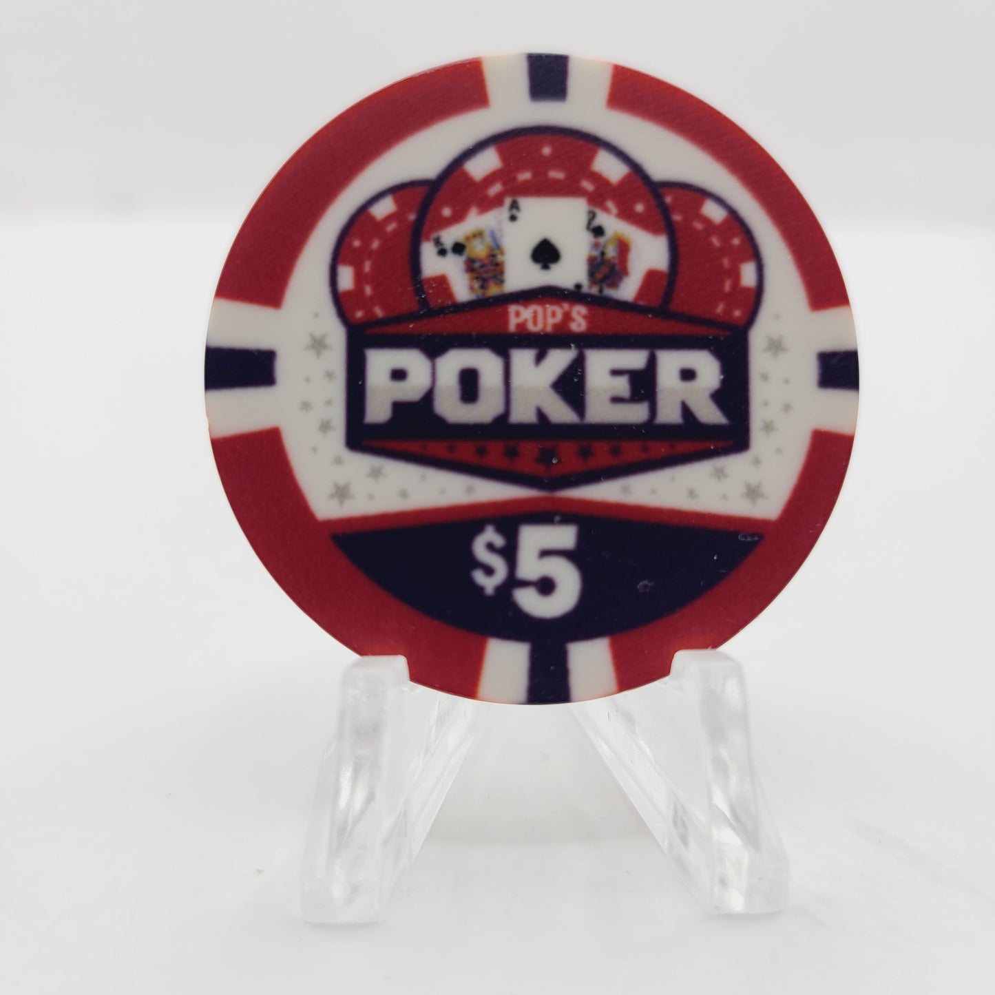 Pops Poker Room "Card Room" Richmond Virginia $5 Casino Chip