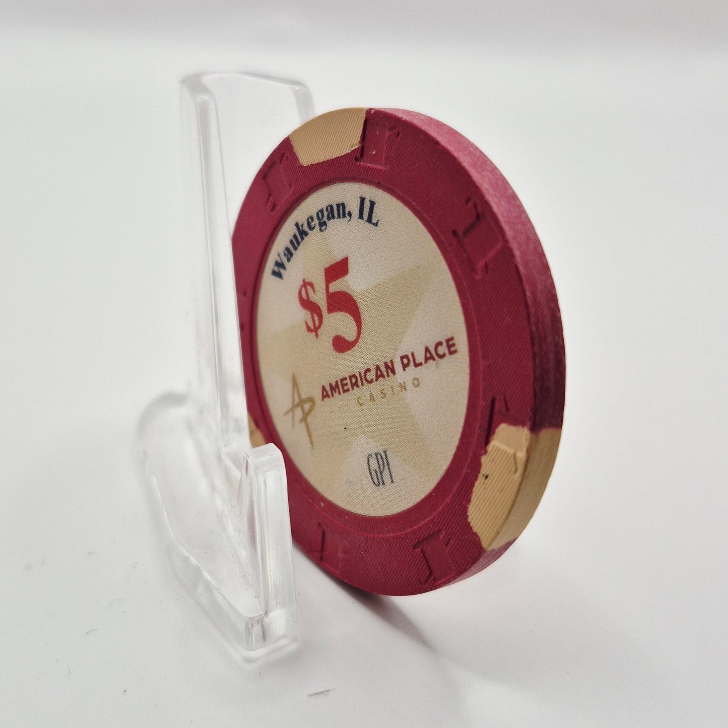 American Place Casino Waukegan Illinois 2025 $5 Casino Chip