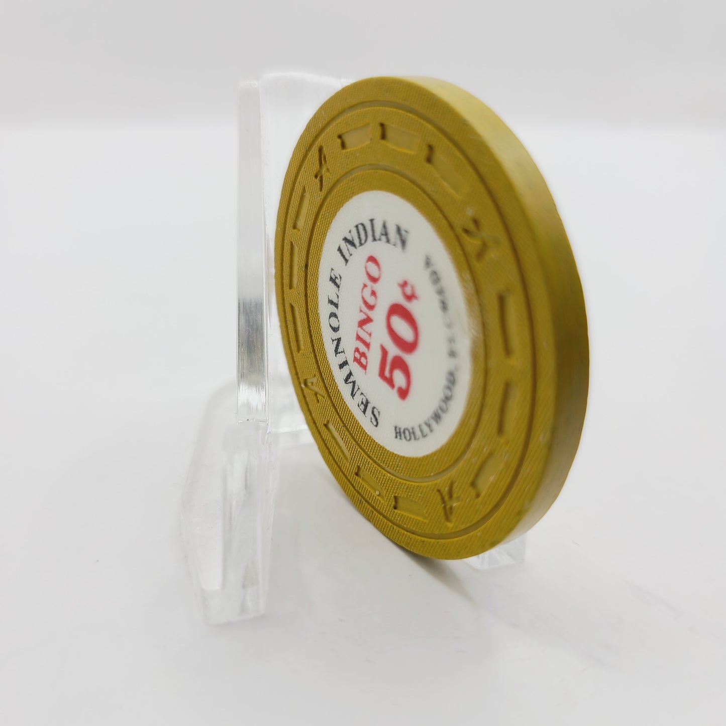 Seminole Indian Bingo Hollywood Florida $.50 Casino Chip