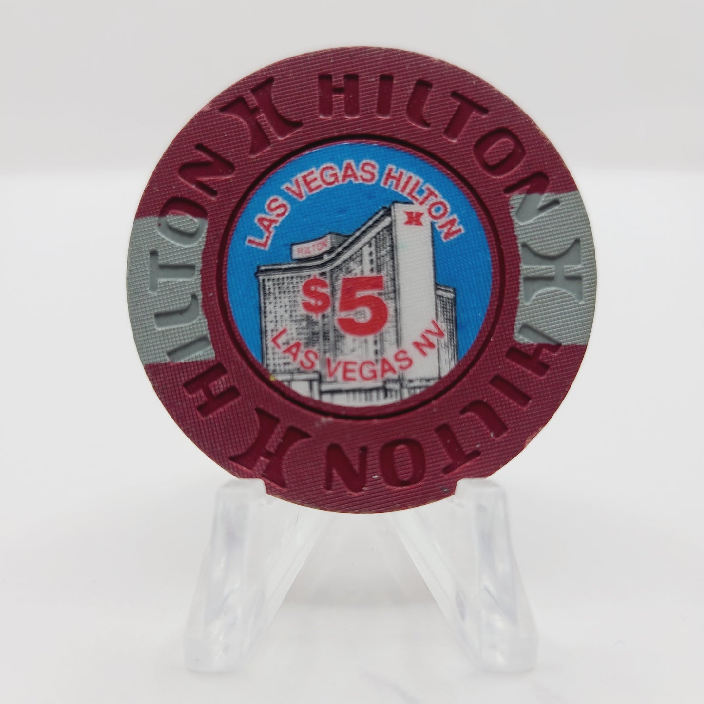 Las Vegas Hilton Hotel Casino Las Vegas Nevada 1991 $5 Casino chip N1864