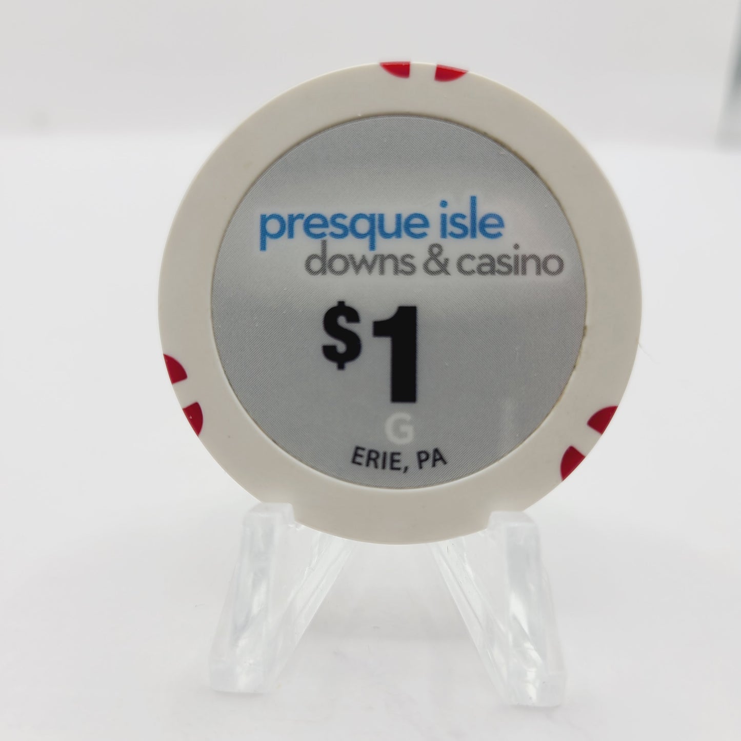 Presque Isle Downs & Casino "Racino" Erie Pennsylvania $1 Casino Chip