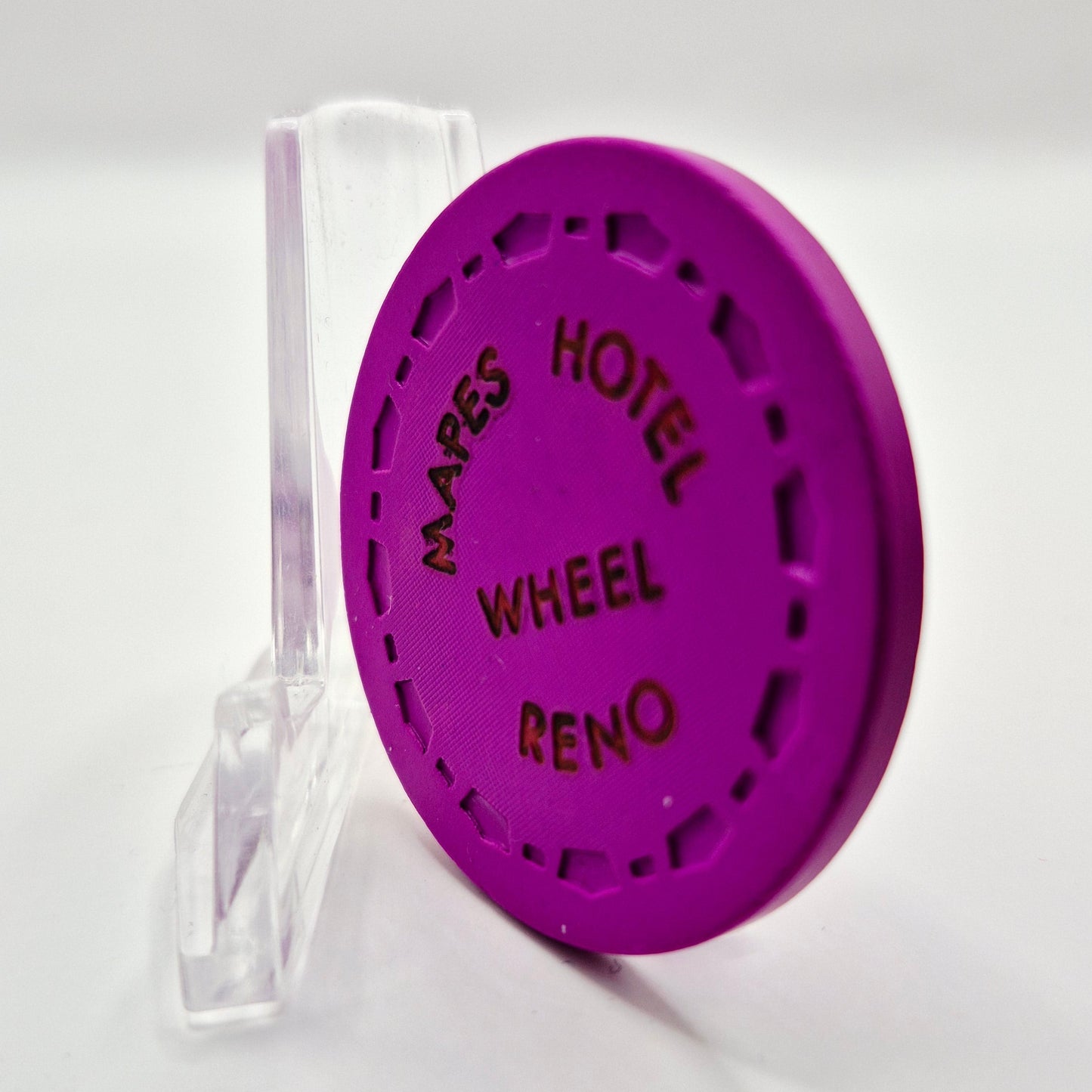 Mapes Hotel Casino Reno Nevada 1965 Series 1 Roulette Fuchsia Casino Chip N5216