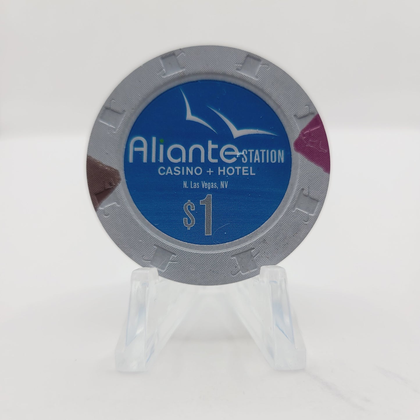 Aliante Station Casino Las Vegas Nevada 2008 $1 Casino Chip E8715