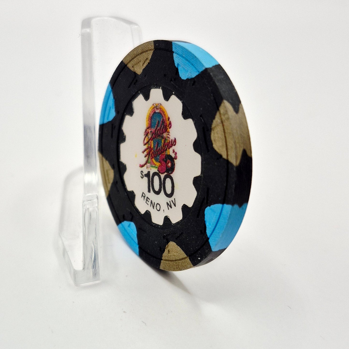 Eddie's Fabulous 50's Casino Diner Reno Nevada 1980's $100 Casino Chip N7126