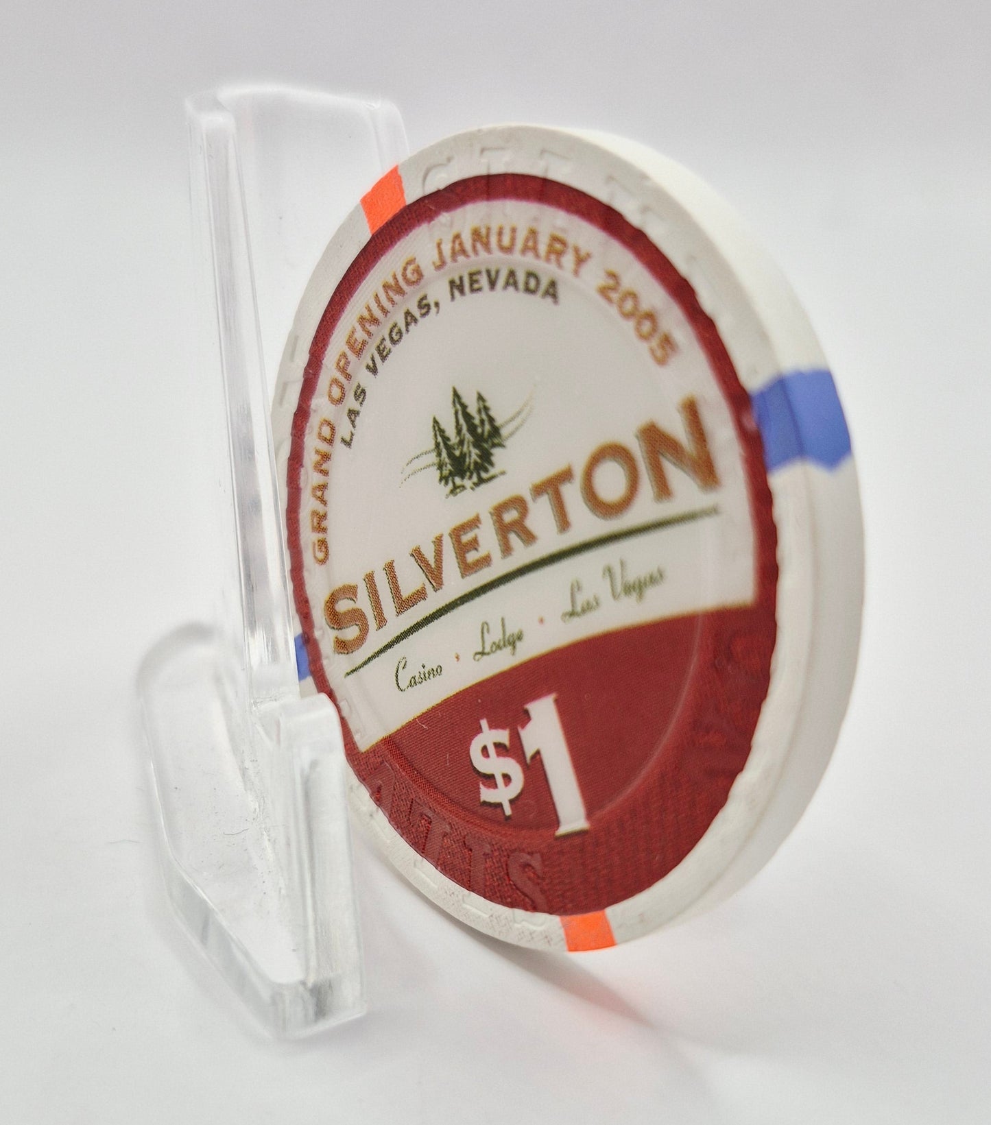 Silverton Hotel Casino Las Vegas Nevada 2005"Grand Opening" $1 Casino Chip E4715