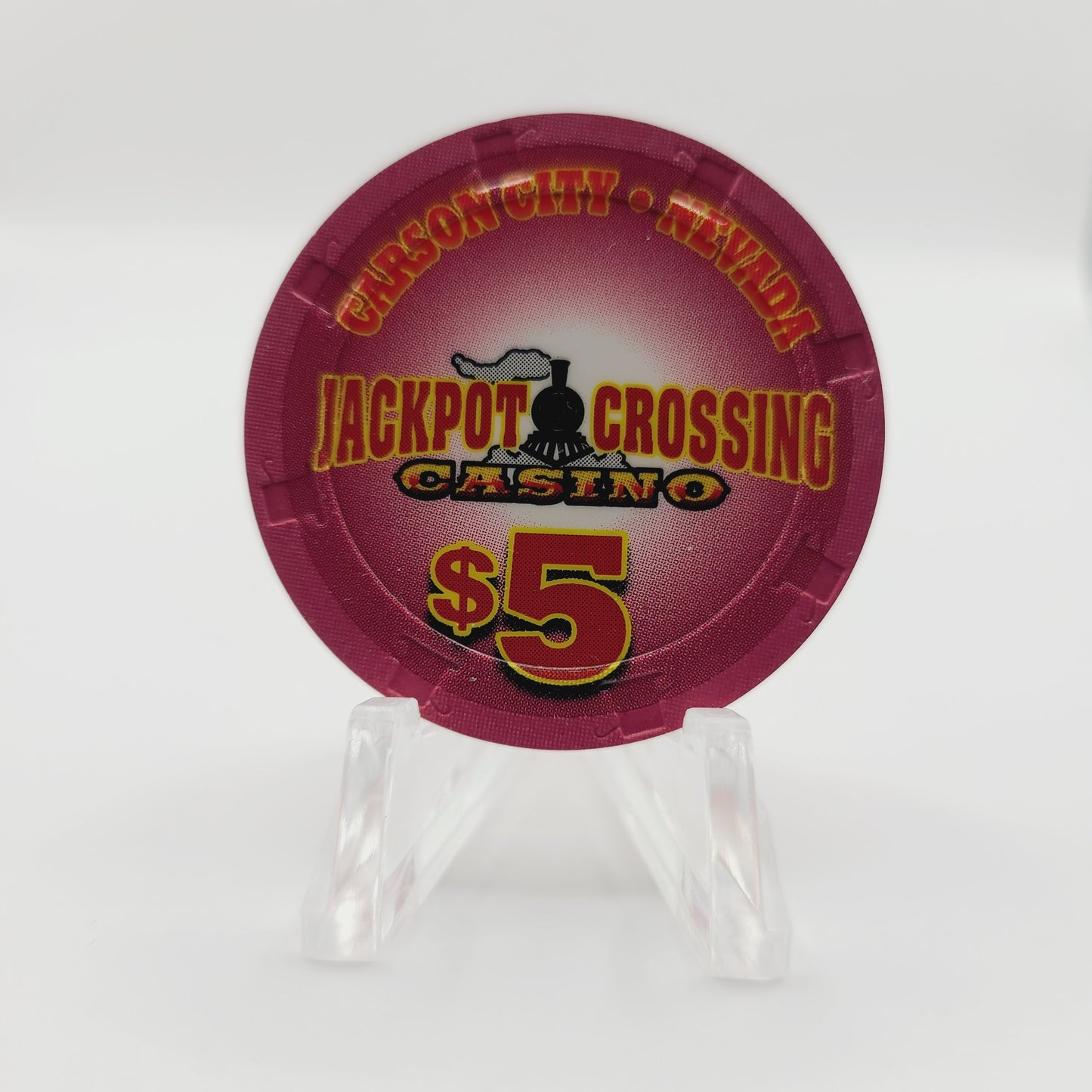 Jackpot Crossing Casino Carson City Nevada 2013 $5 Casino Chip D0984