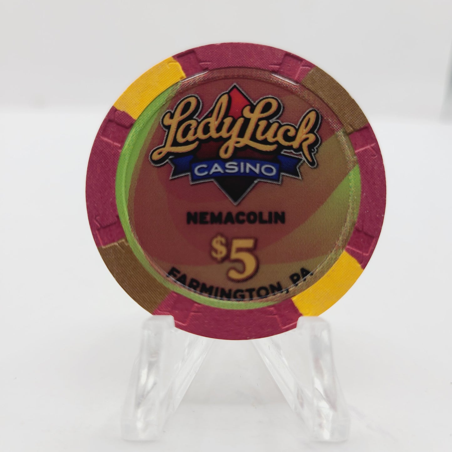 Lady Luck-Nemacolin Casino Farmington Pennsylvania 2013 $5 Casino Chip