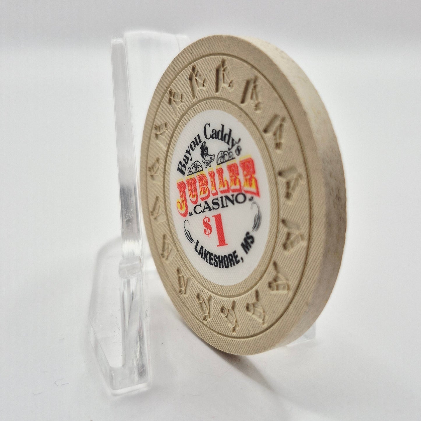 Jubilee Riverboat Casino "Bayou Caddy's" Lakeshore/Greenville Mississippi $1 Casino Chip