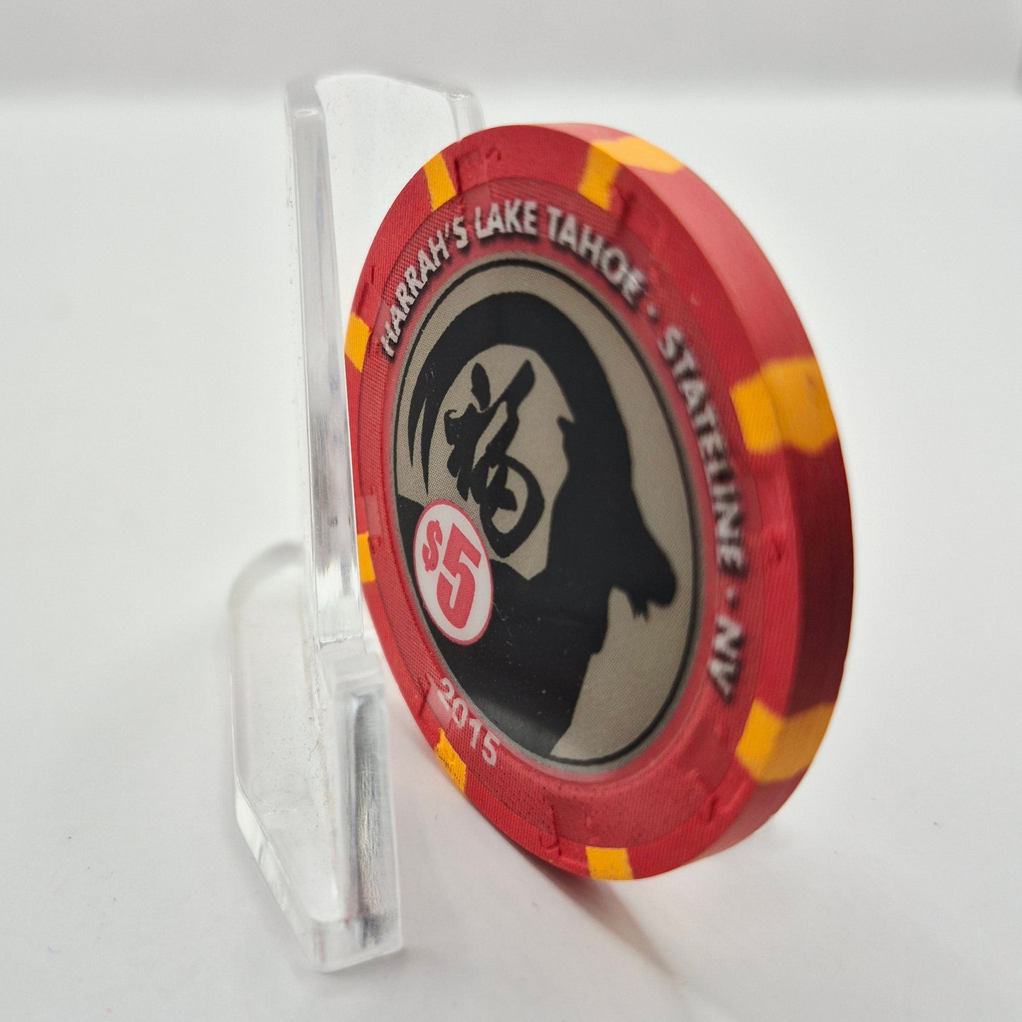 Harrah's Hotel Casino Lake Tahoe Nevada 2015 'Year of the Ram' $5 Casino Chip D1810