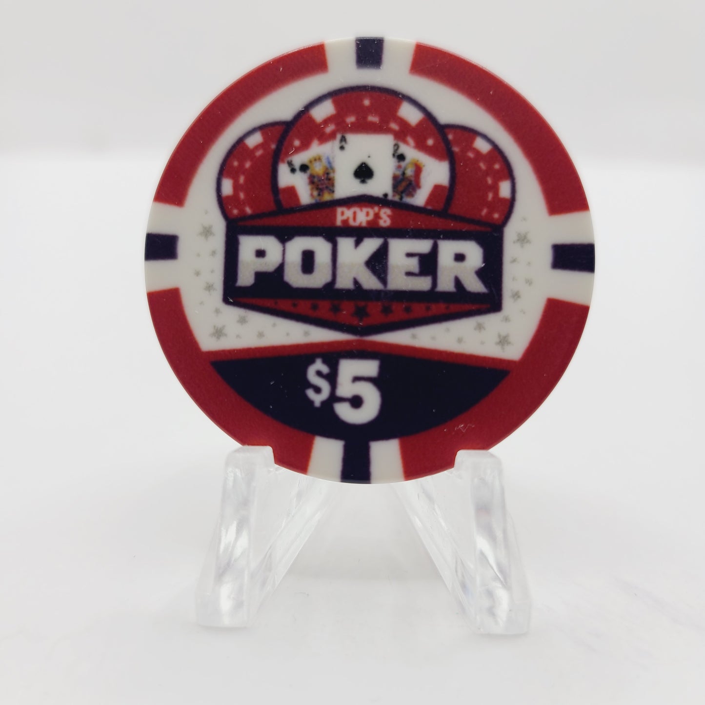 Pops Poker Room "Card Room" Richmond Virginia $5 Casino Chip