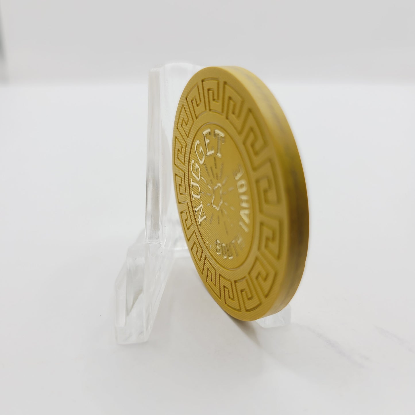 South Tahoe Nugget Stateline Nevada 1965 Roulette Casino Chip N5901 Yellow