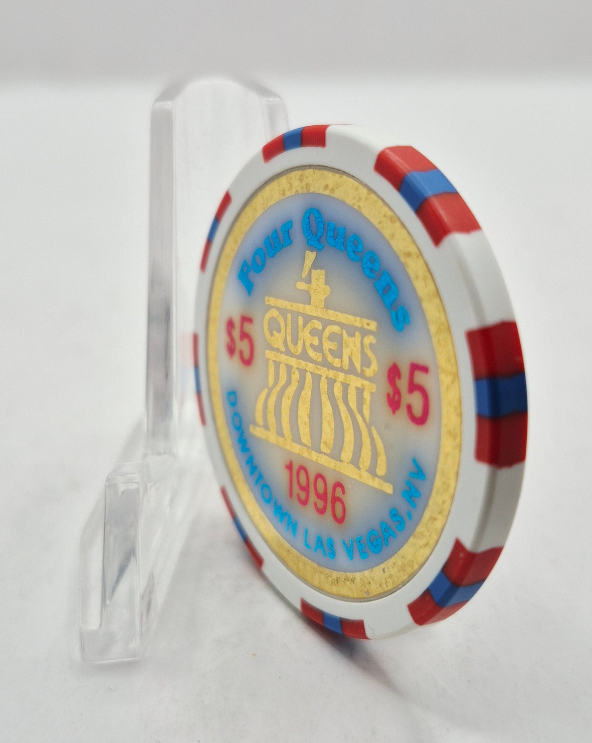 Four Queens Las Vegas Nevada 1996 'July 4th' LE $5 Casino Chip N8363