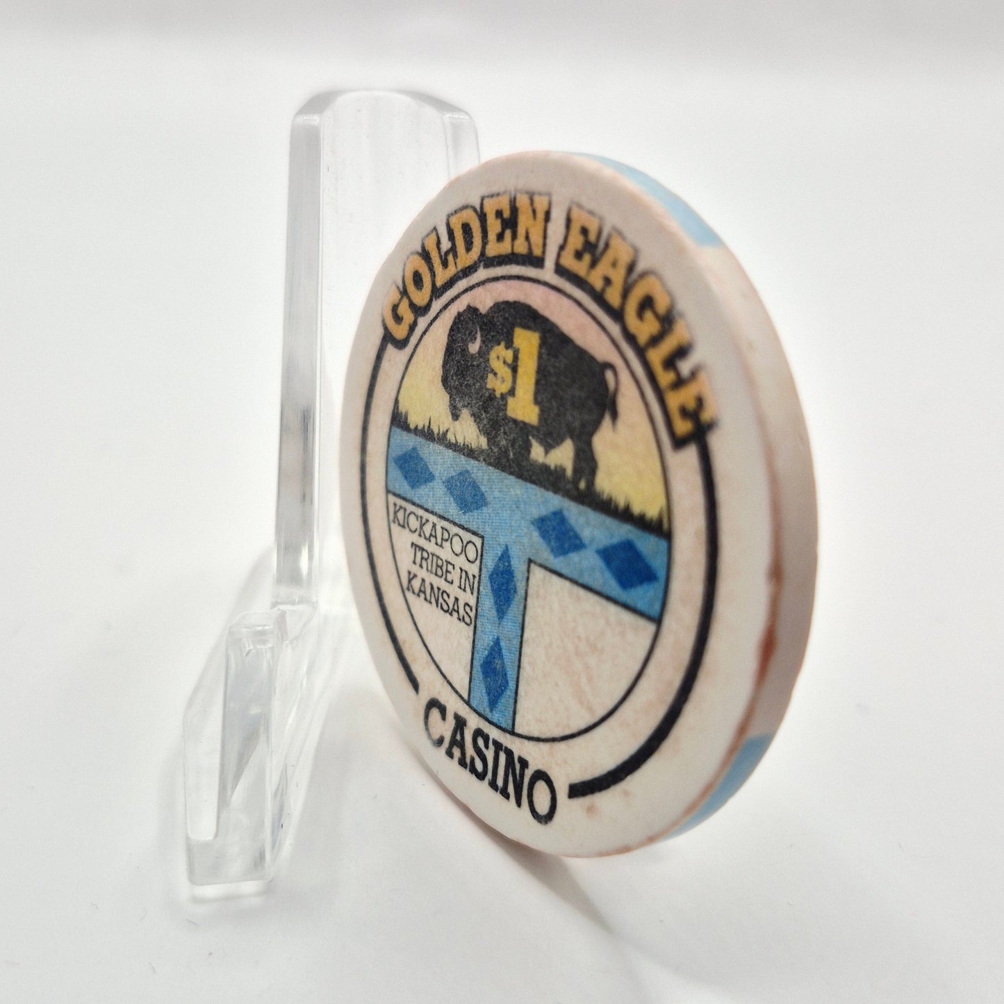 Golden Eagle Casino Horton Kansas $1 Casino Chip *Circulated