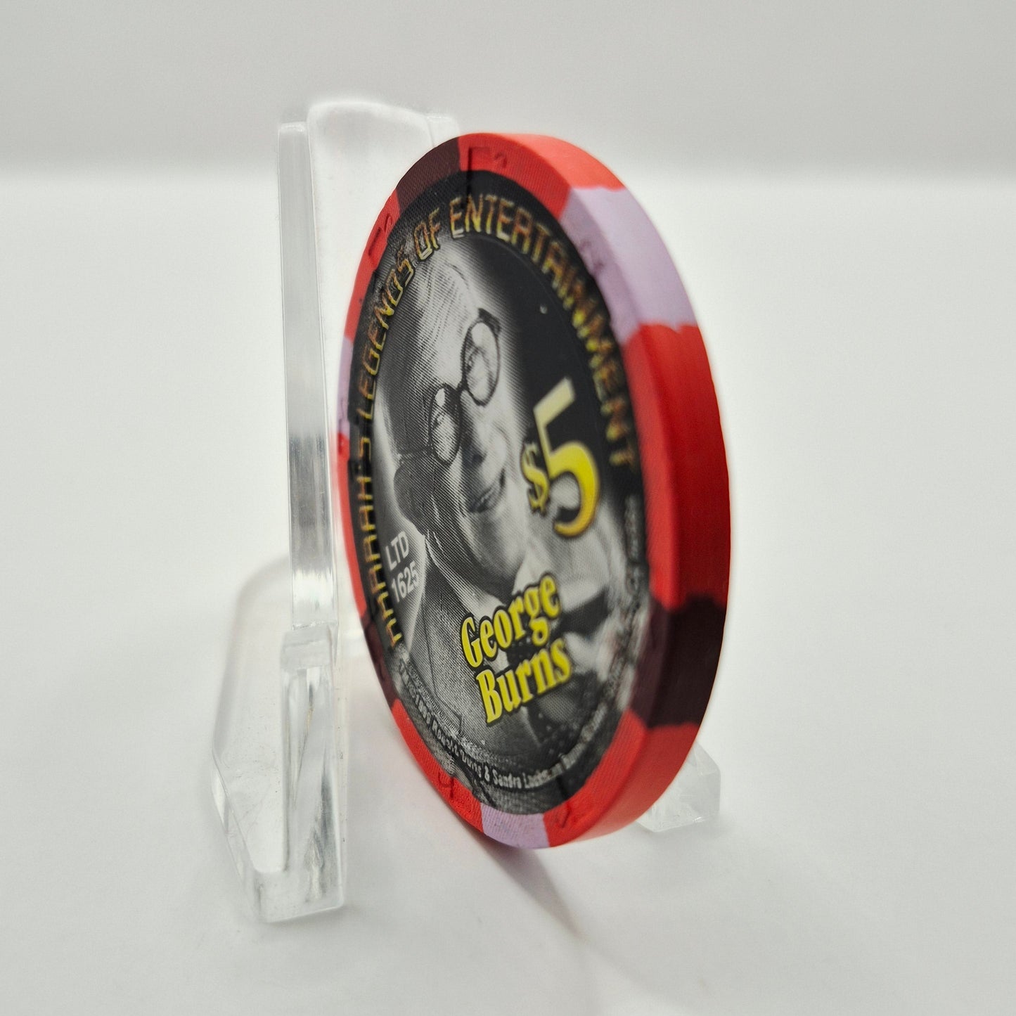 Harrah's Casino North Kansas City Missouri 2000 'George Burns Millenium' $5 Casino Chip