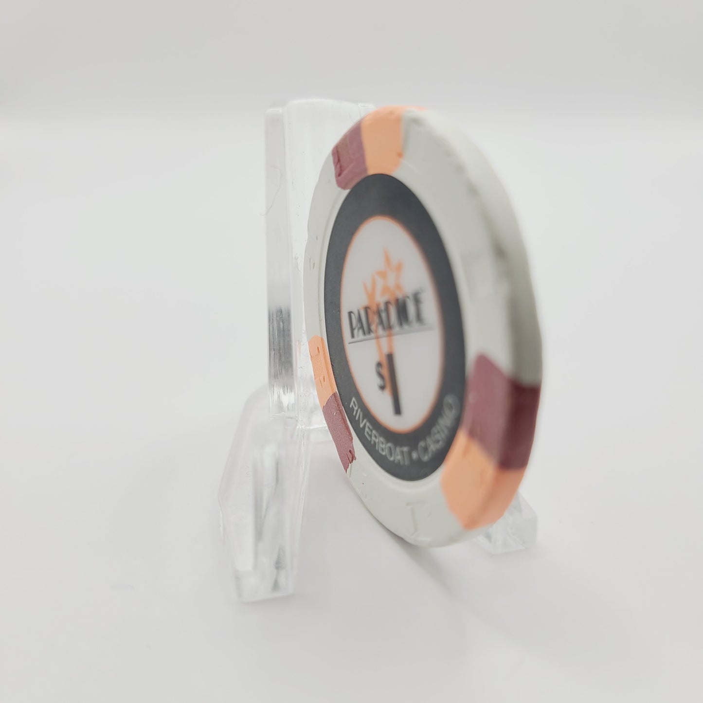 Par-A-Dice "Riverboat" Casino E.Peoria Illinois 1999 $1 Casino Chip *Circulated