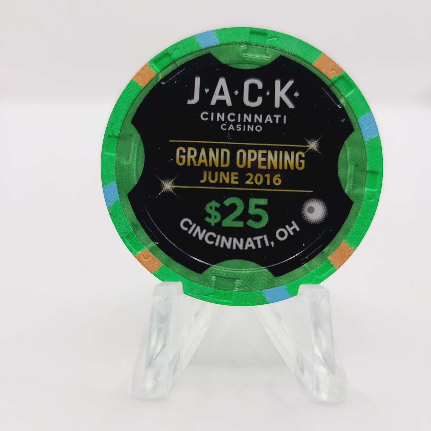 Jack Casino Cincinnati Ohio 2016 "GRAND OPENING" $25 Casino Chip